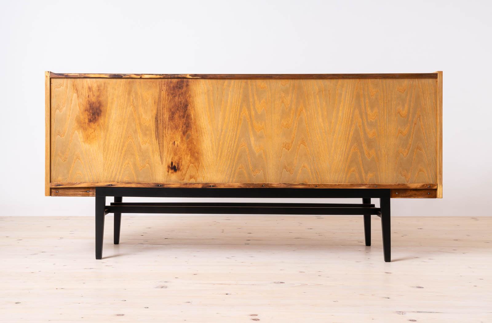 Oiled Vintage Mid Century Modern Sideboard by Frantisek Mezulanik, Up Zavody, 1960s For Sale