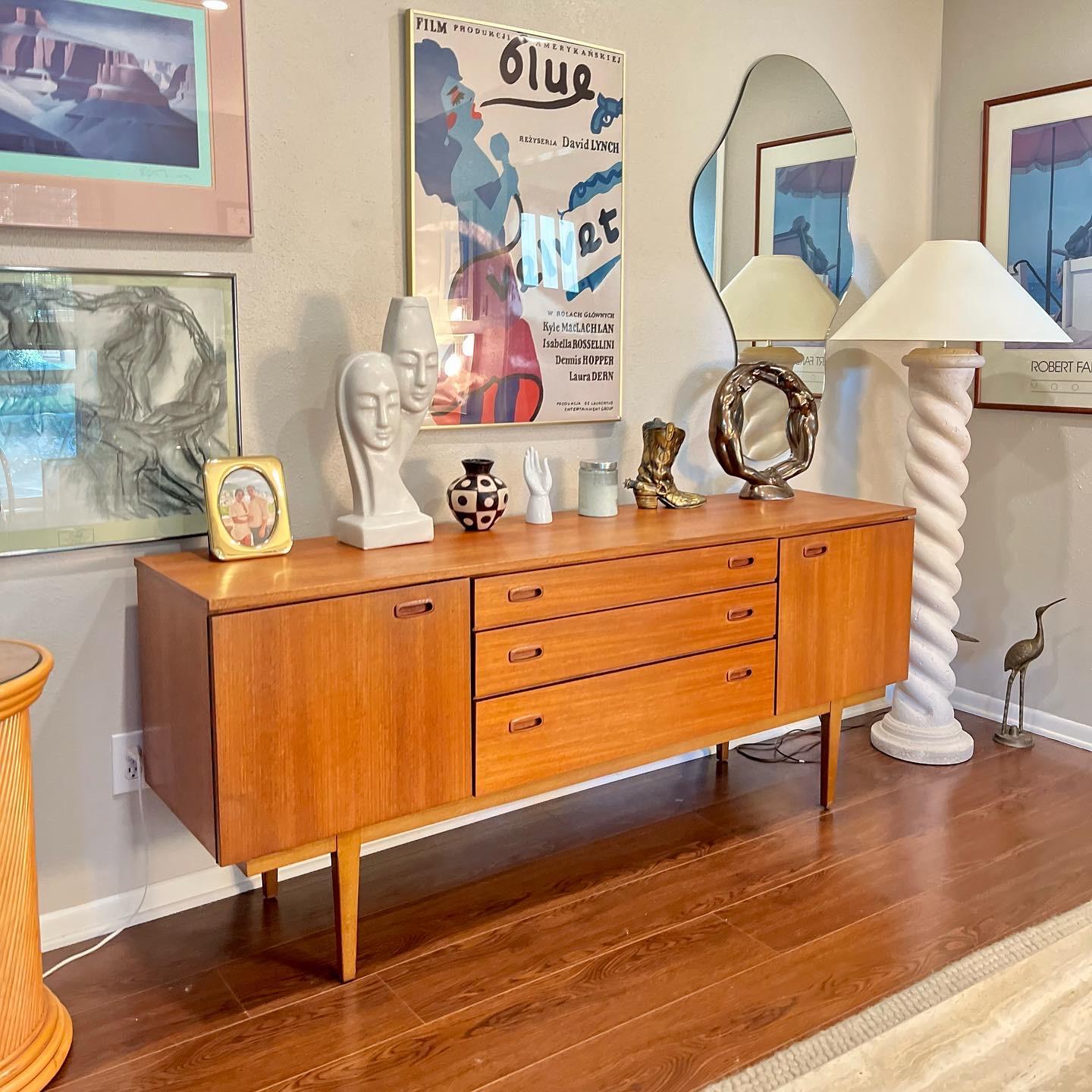 Veneer Vintage Mid-Century Modern Sideboard by Nathan Furniture 