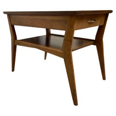 Vintage Mid Century Modern Single Drawer End Table by Mersman.