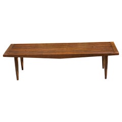 Vintage Mid-Century Modern Slat Bench or Coffee Table