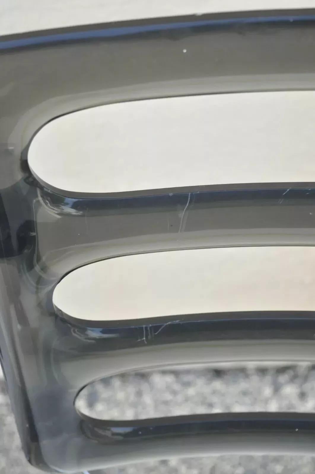 Esszimmerstühle mit Chromrahmen aus geräuchertem Lucite, Mid-Century Modern, 6er-Set im Angebot 1