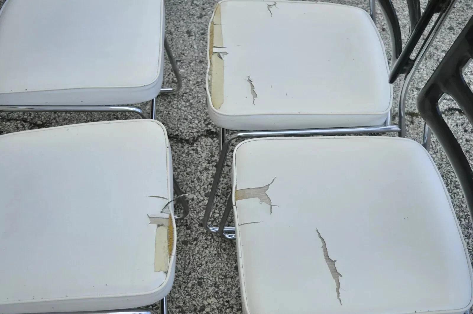 Esszimmerstühle mit Chromrahmen aus geräuchertem Lucite, Mid-Century Modern, 6er-Set im Angebot 3