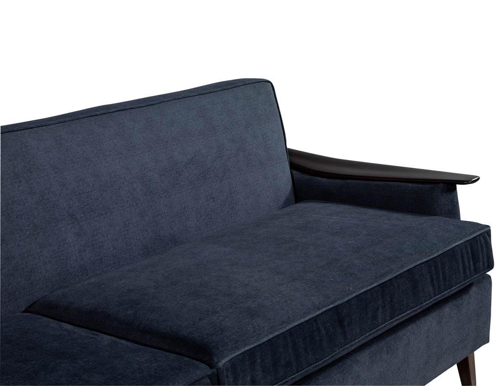 Vintage Mid-Century Modern Sofa Navy 4
