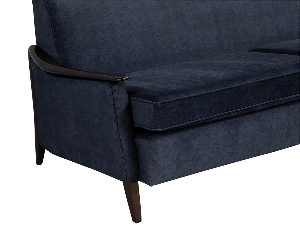 Vintage Mid-Century Modern Sofa Navy 5