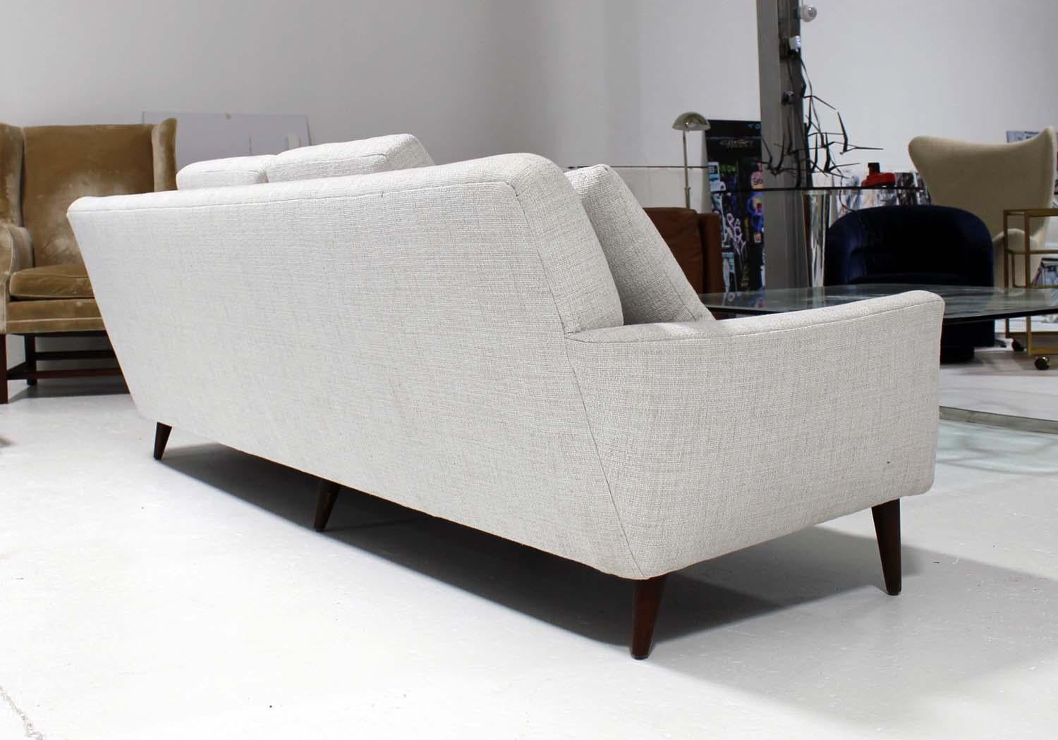 Vintage Mid-Century Modern Sofa Newly Upholstered For Sale 2