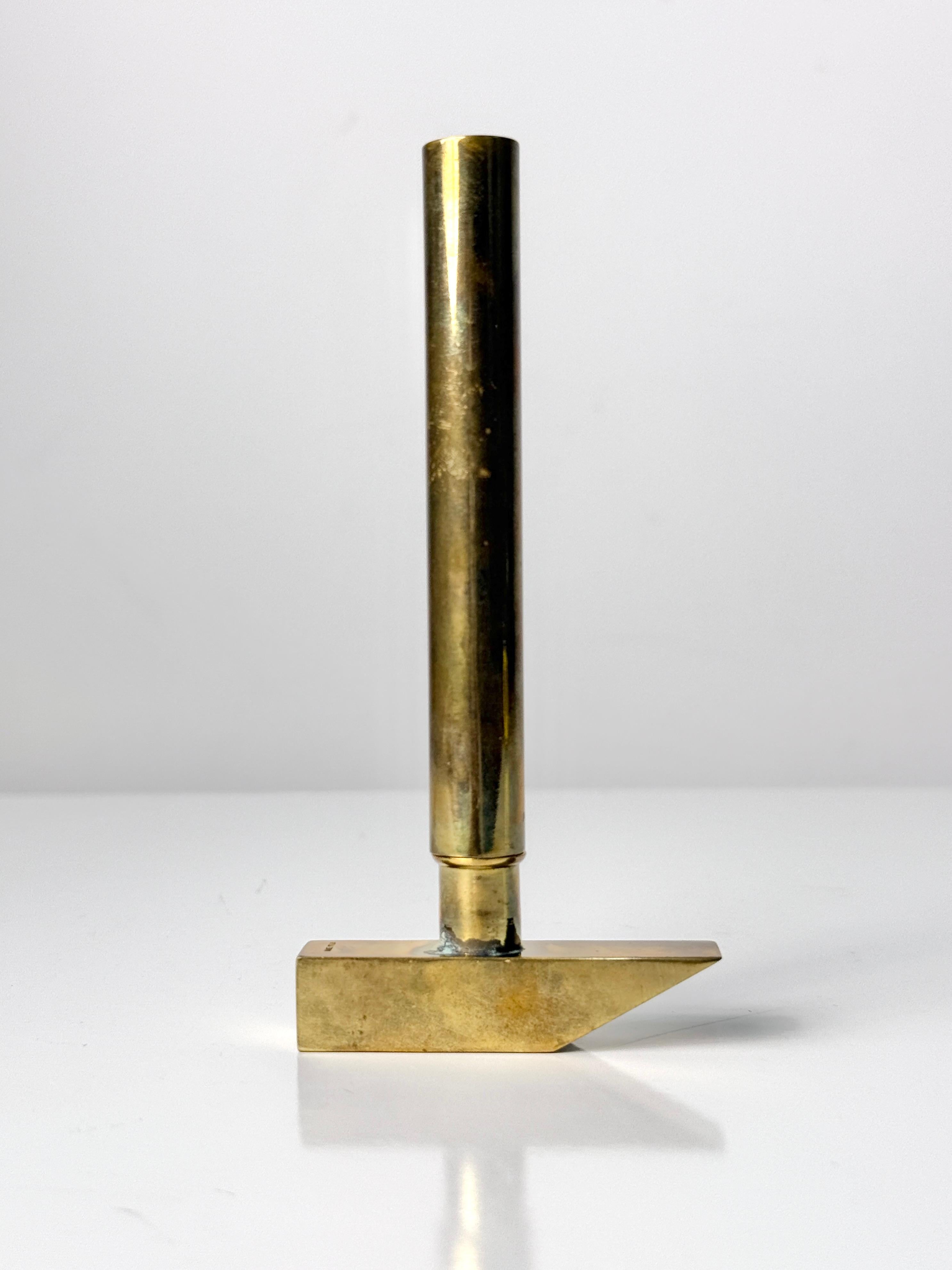 Ottone Vintage By Modern Hammer, cavatappi a martello in ottone massiccio, Italia anni '70 in vendita