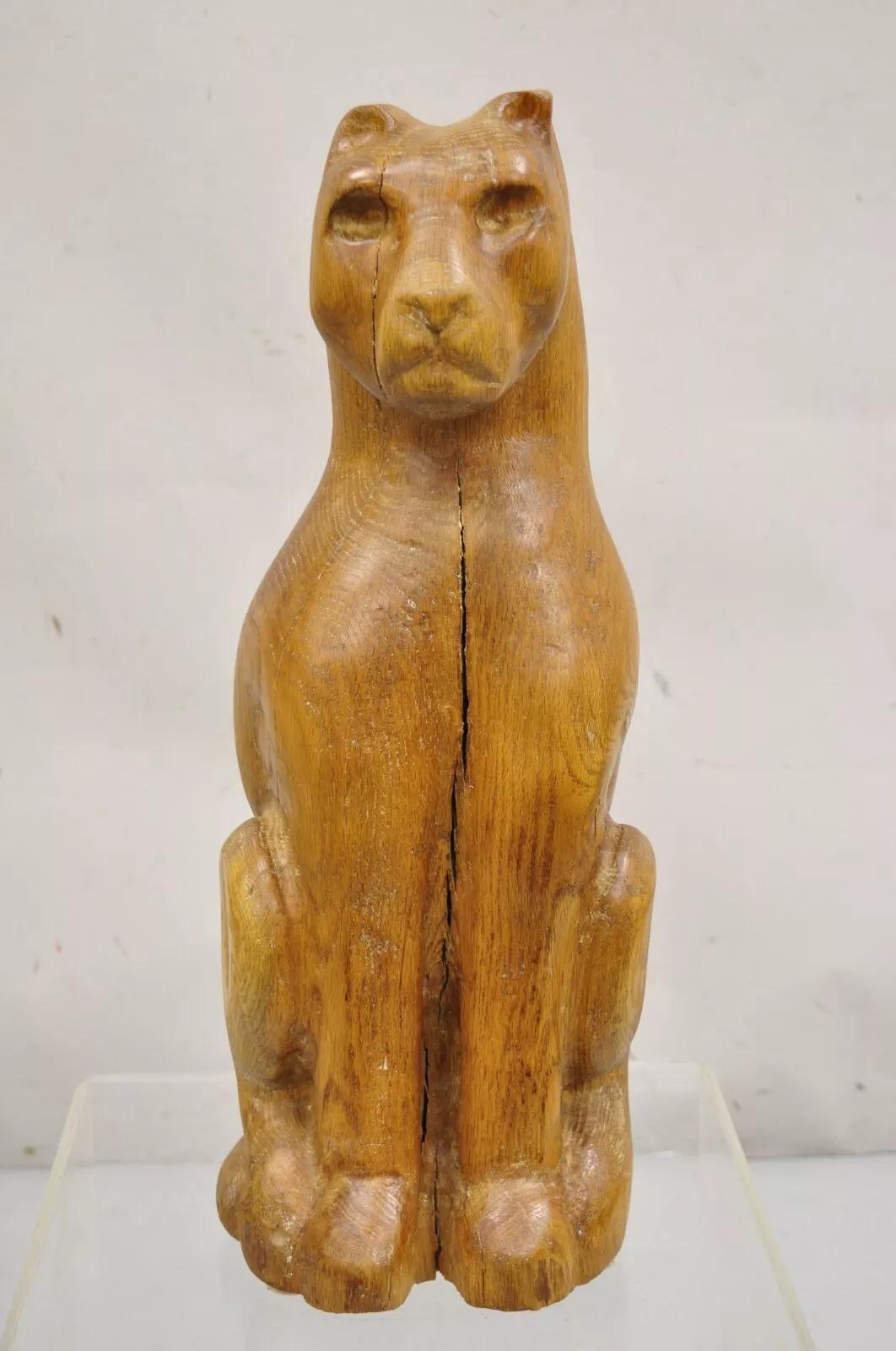 Mid-Century Modern Vintage Mid Century Modern Solid Carved Wood 24