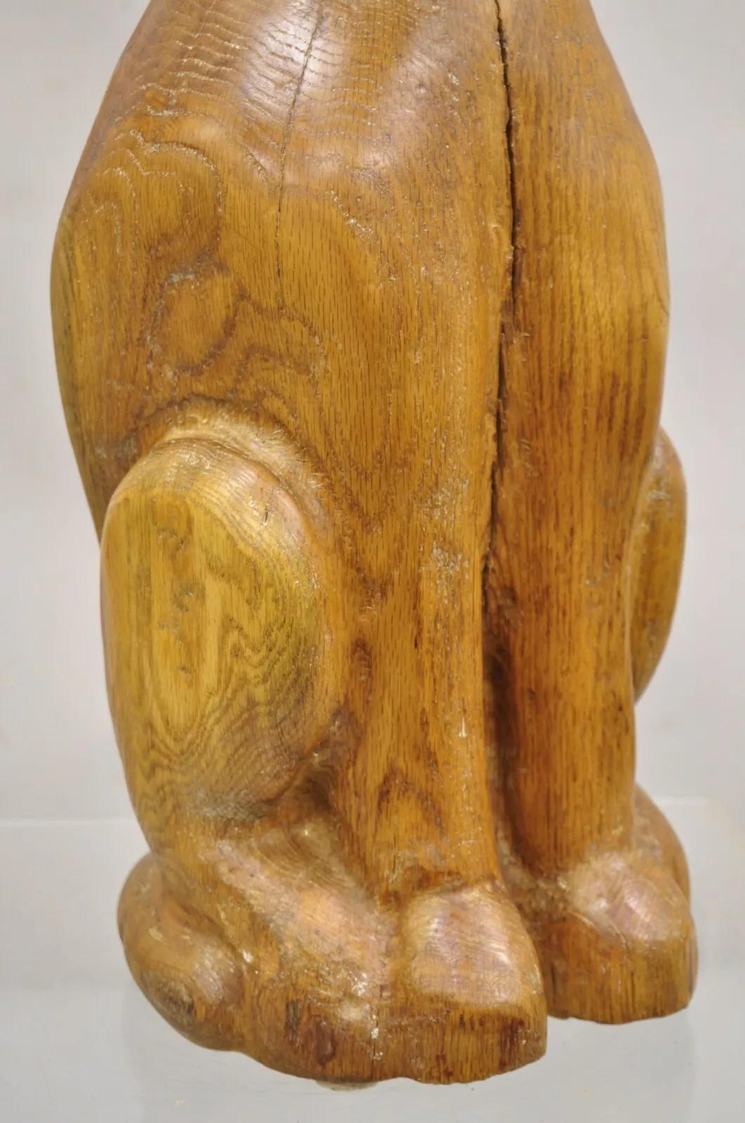 20th Century Vintage Mid Century Modern Solid Carved Wood 24