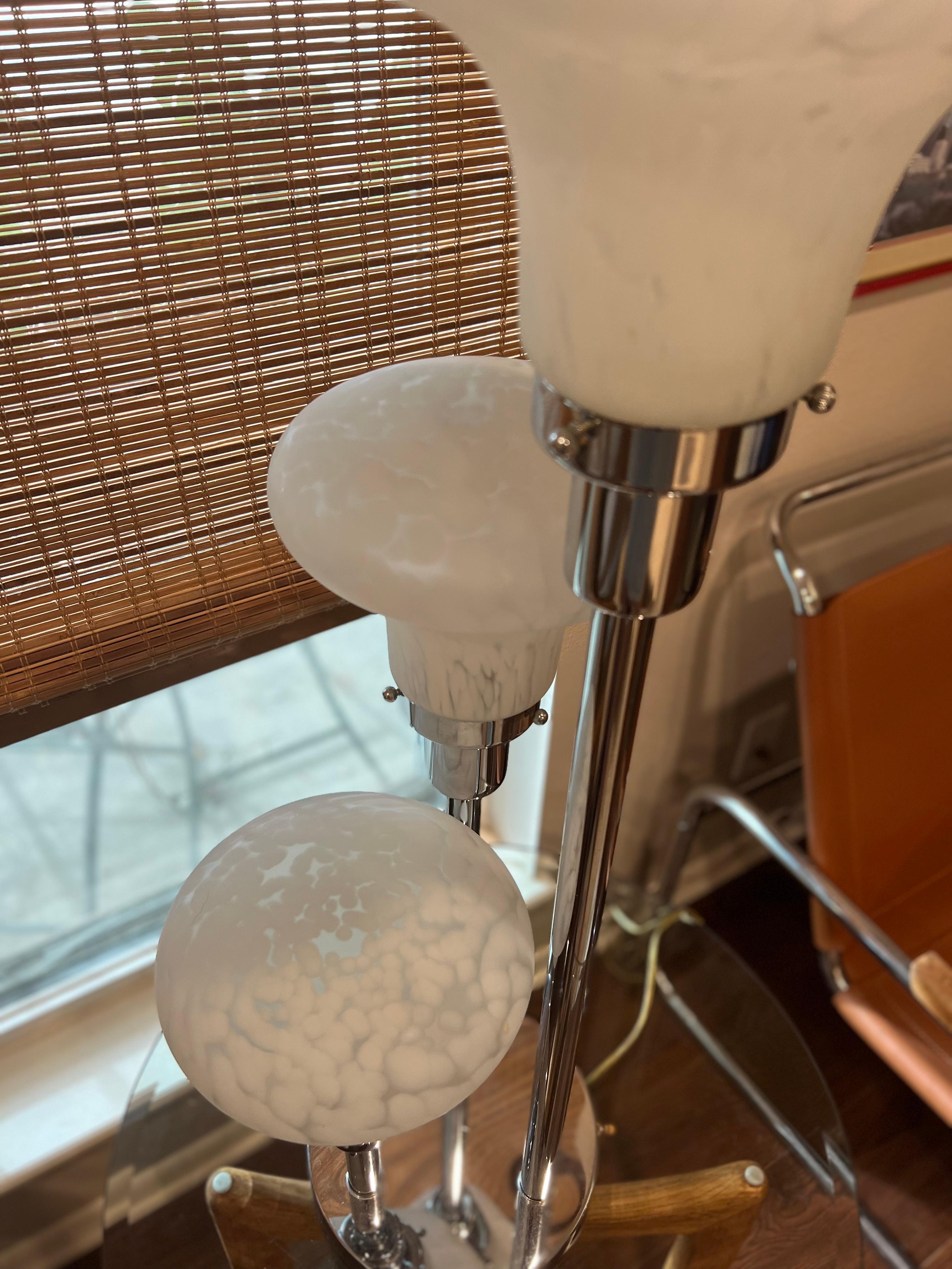 Lampe chromée de Murano Atomic, ère spatiale, moderne du milieu du siècle dernier en vente 7