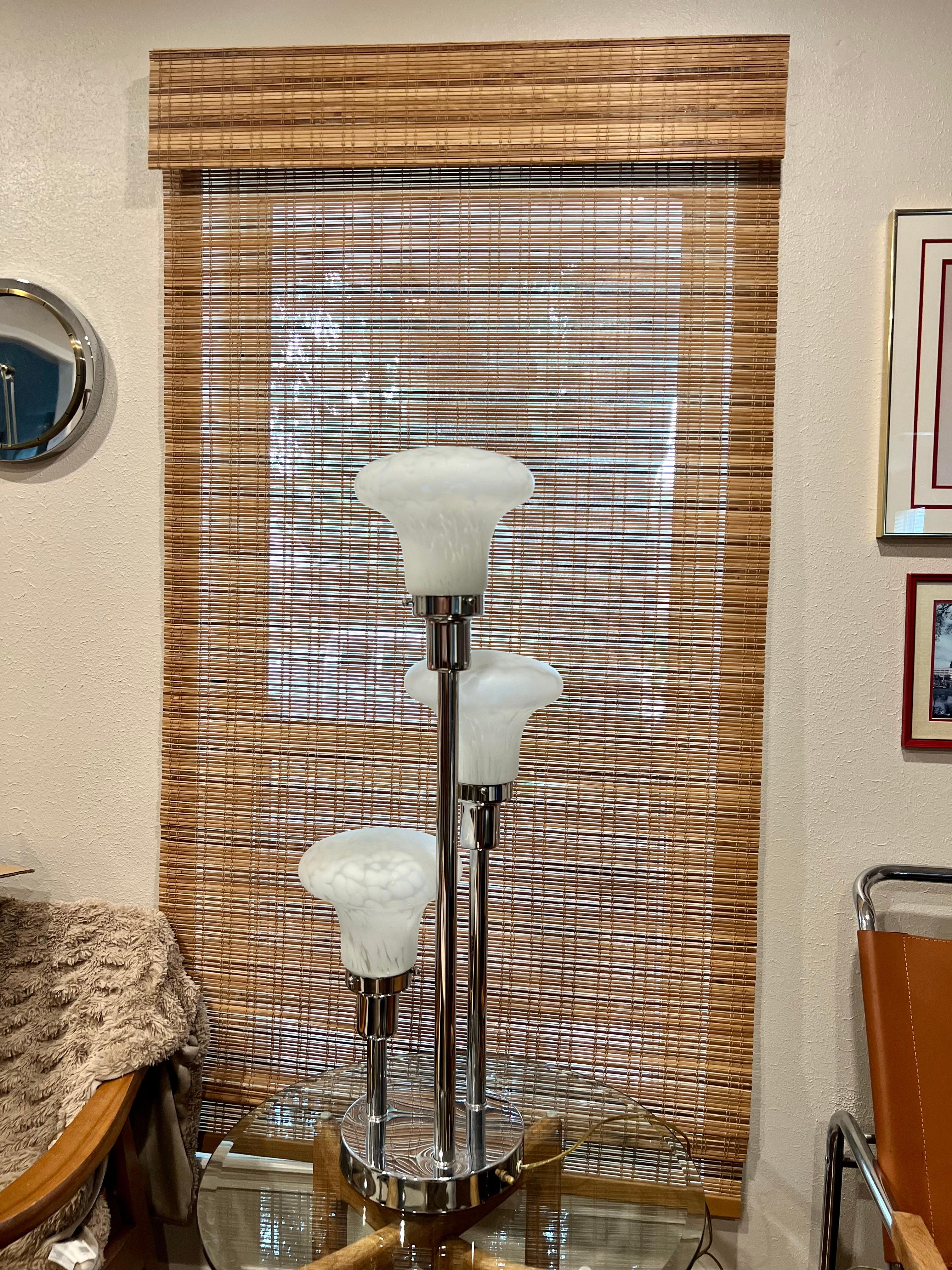 Lampe chromée de Murano Atomic, ère spatiale, moderne du milieu du siècle dernier Bon état - En vente à Houston, TX