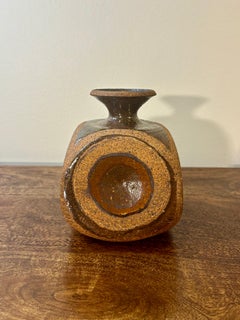 Vintage Mid-Century Modern Studio Ceramic Weed Pot Vase, Signed