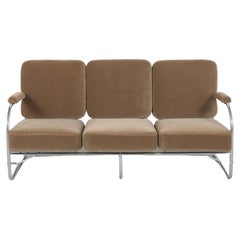 Mid-Century Modern Mohair Sofa