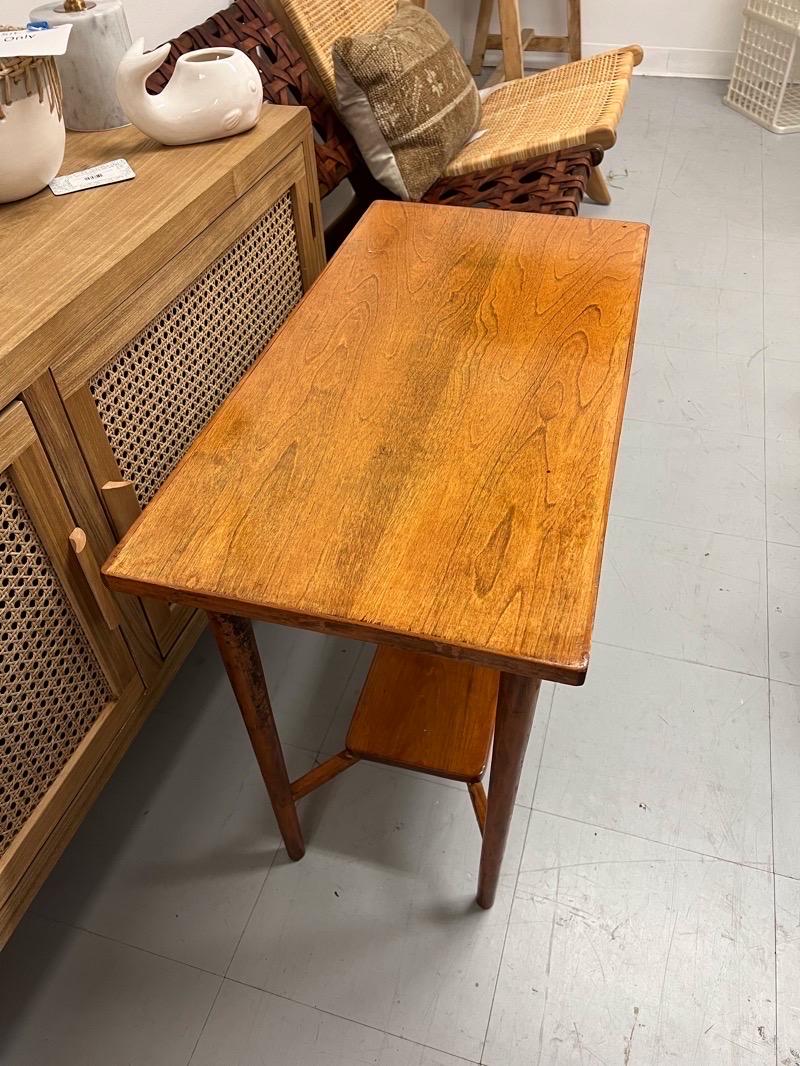 Wood Vintage Mid-Century Modern Style Table Stand For Sale