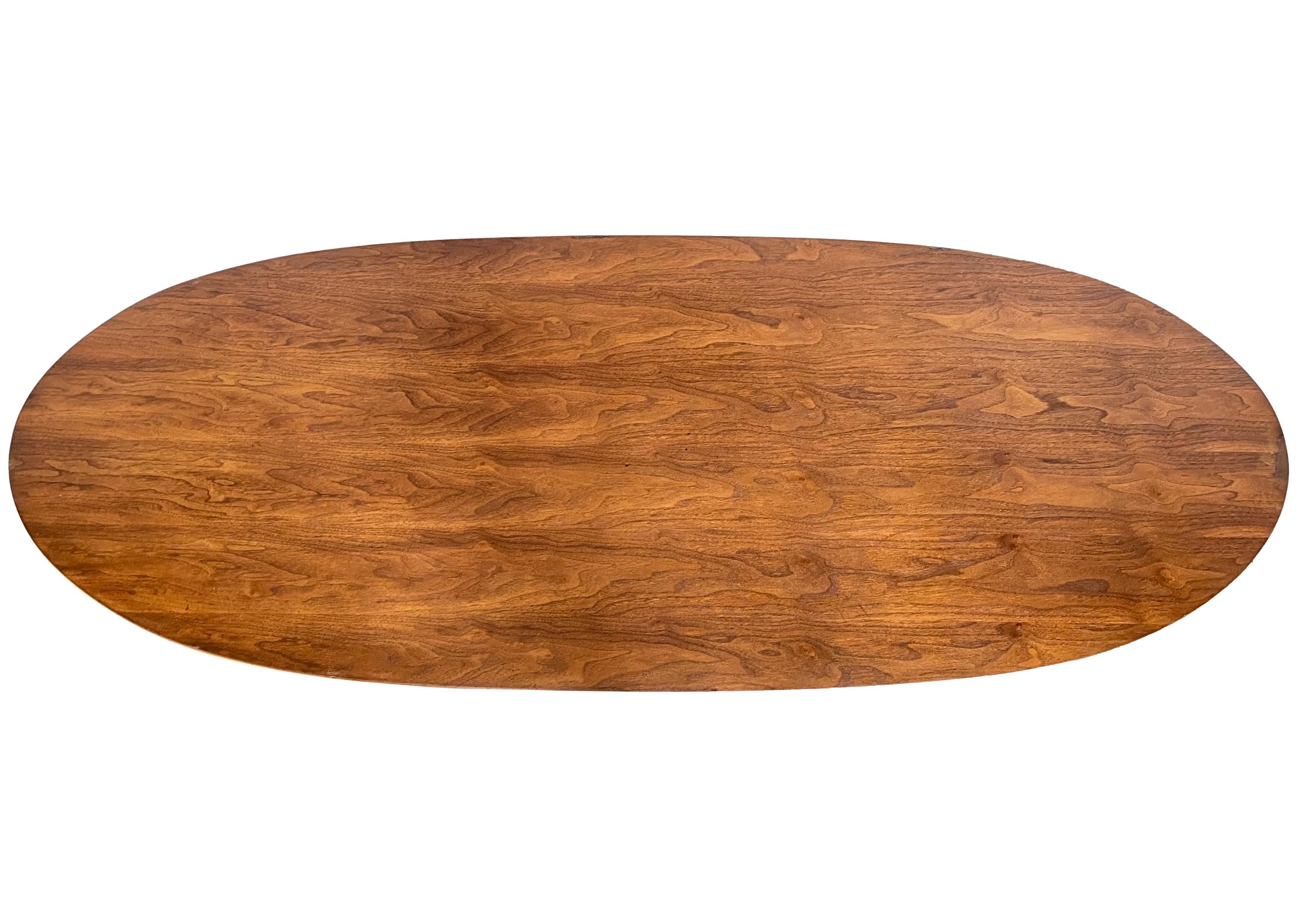 Mid-Century Modern Walnut Surfboard Coffee Table 2