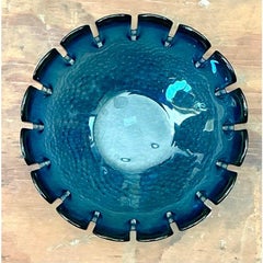 Vintage Mid Century Modern Swedish Scalloped Glass Bowl