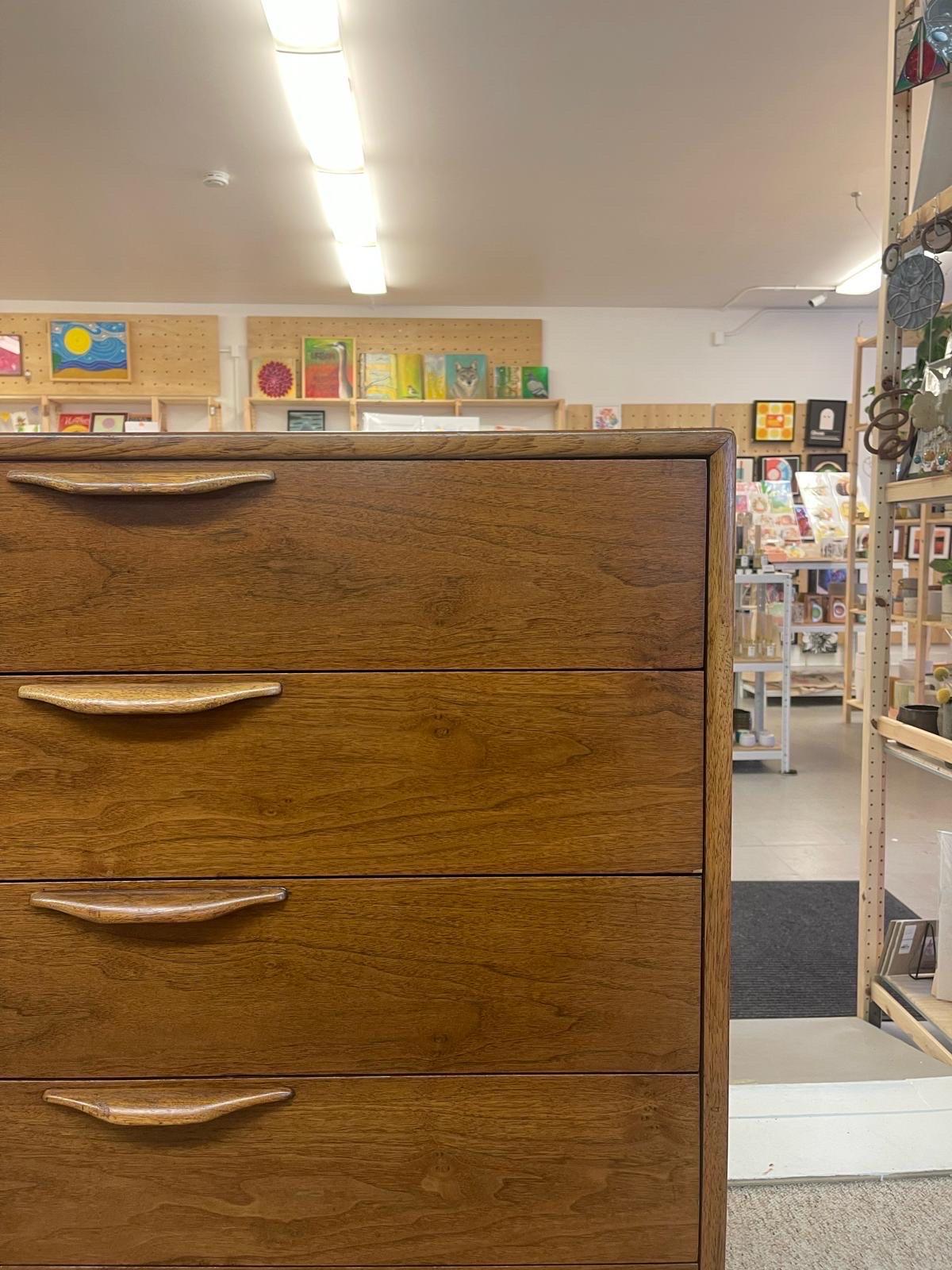 Vintage Mid Century Modern Tall Dresser by Lane Perception. In Excellent Condition For Sale In Seattle, WA