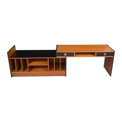 Vintage Mid-Century Modern Teak Adjustable Desk with Walnut Finish