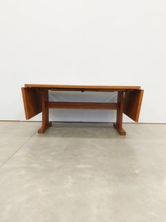 Vintage Mid Century Modern Teak and Tile Ox Art Dining Table