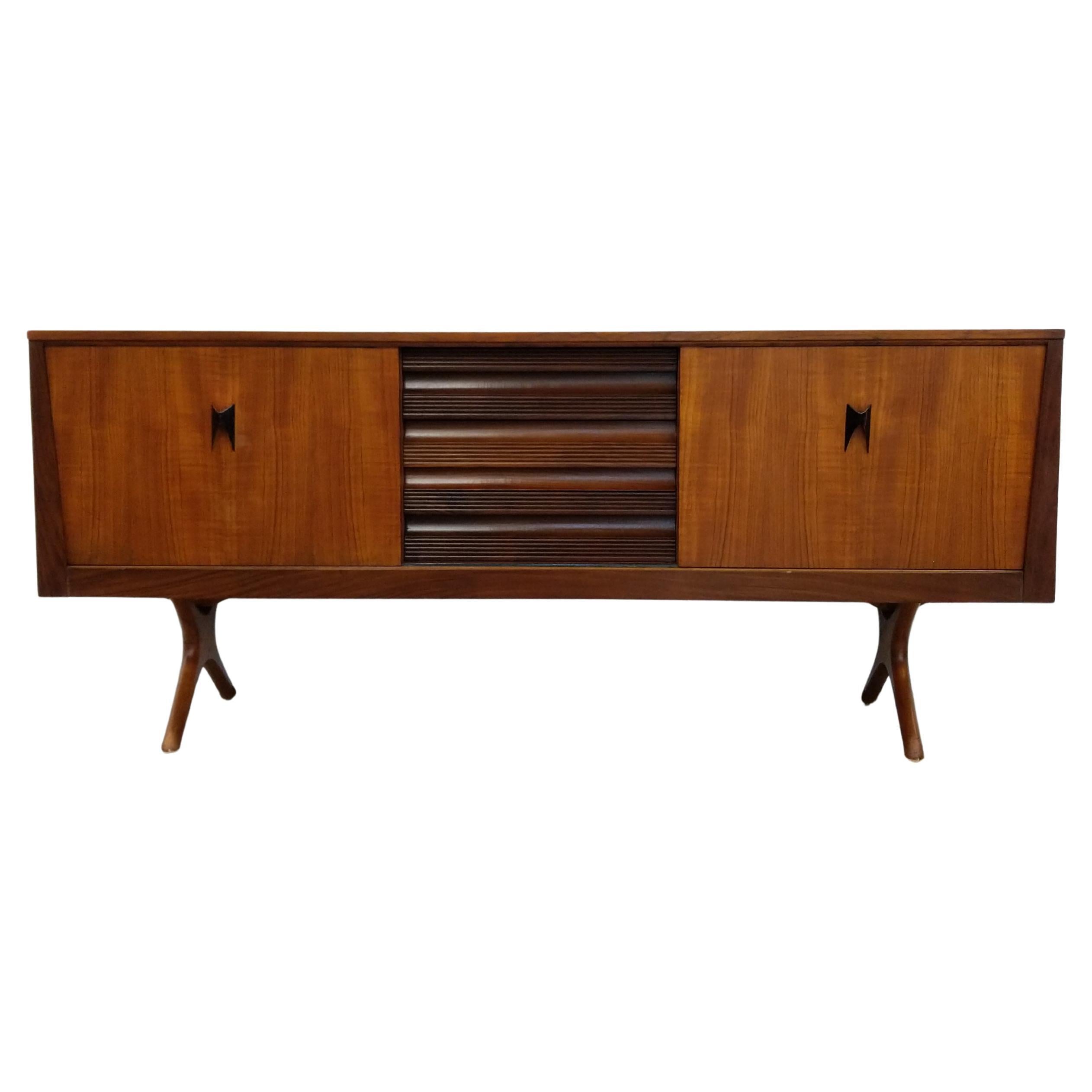 Crédence Vintage Mid Century Modern en teck par Elliotts of Newbury en vente