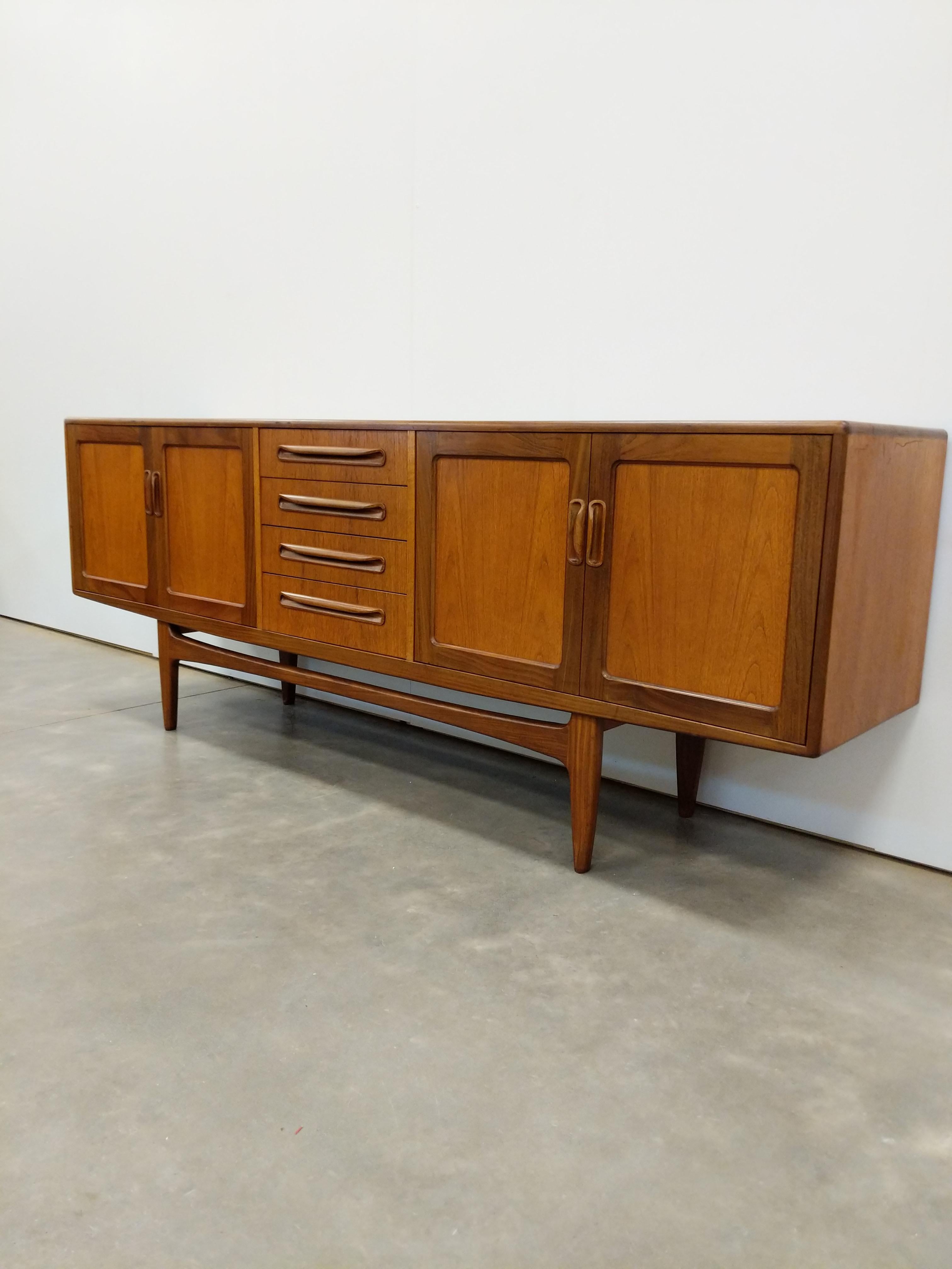 Authentic vintage mid century modern teak credenza / sideboard / console.

