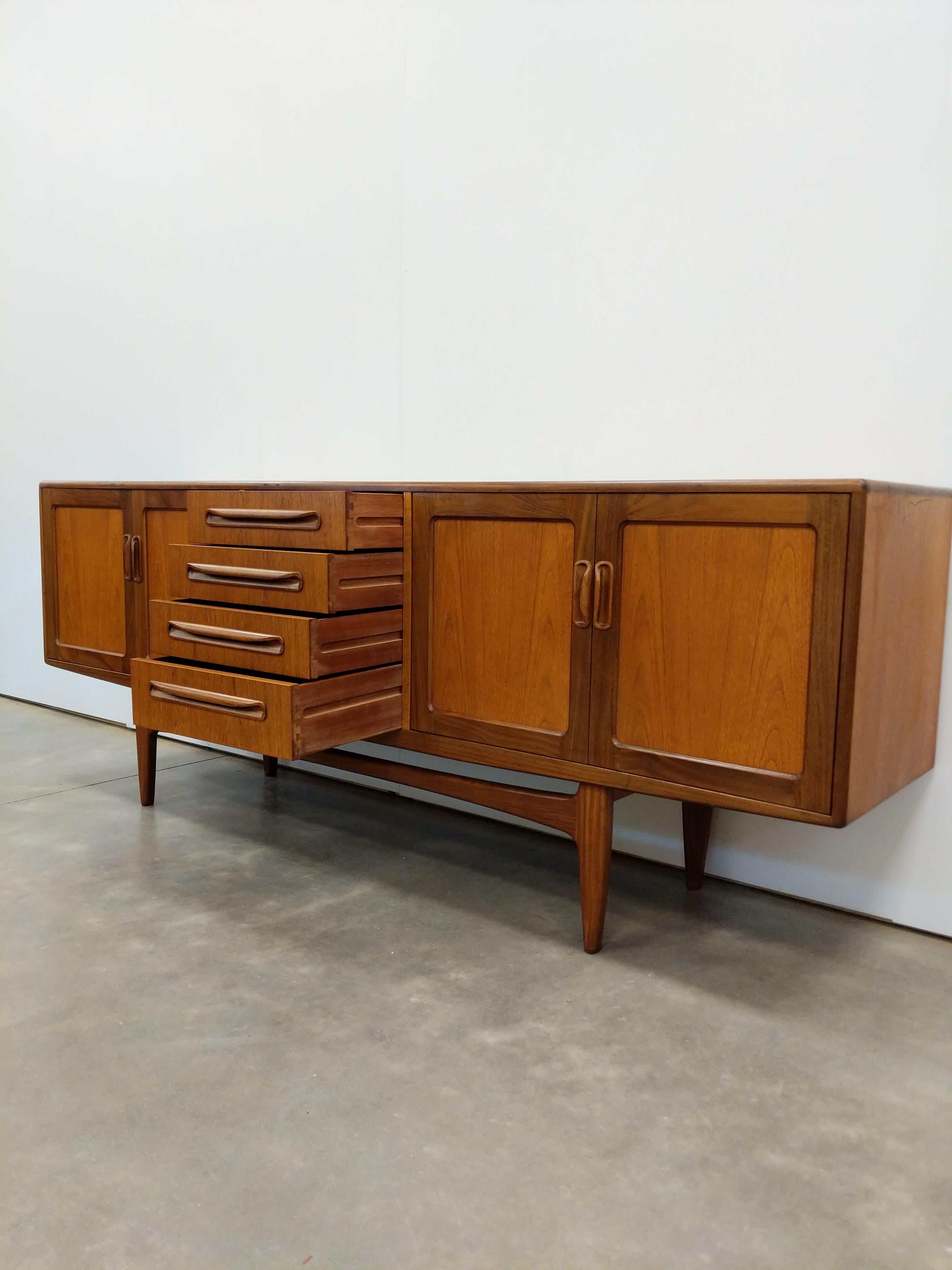 Mid-Century Modern Vintage Mid Century Modern Teak Credenza by G Plan For Sale