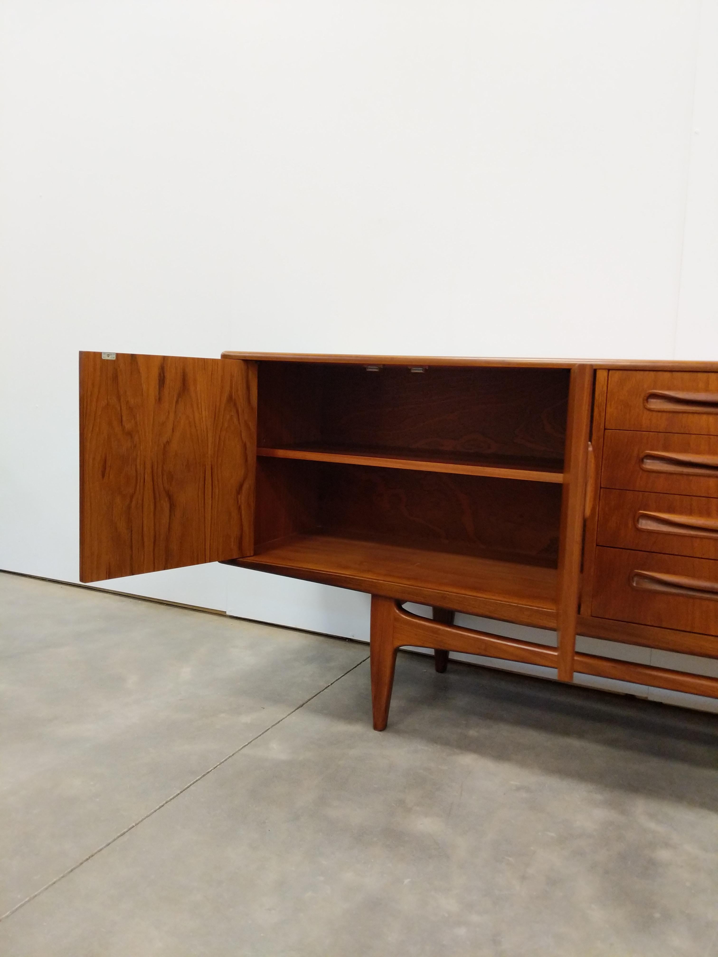British Vintage Mid Century Modern Teak Credenza by G Plan For Sale