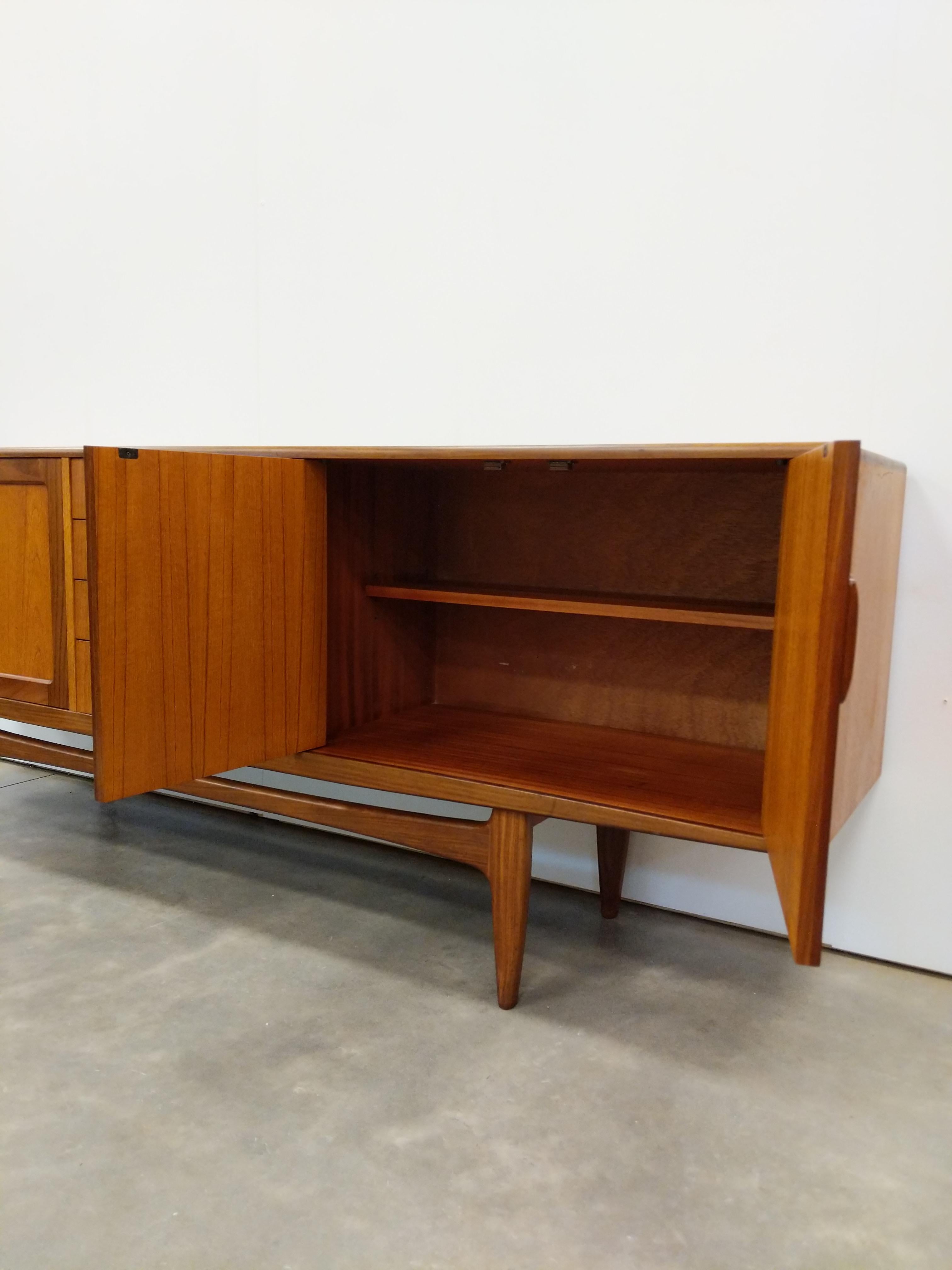 British Vintage Mid Century Modern Teak Credenza by G Plan For Sale