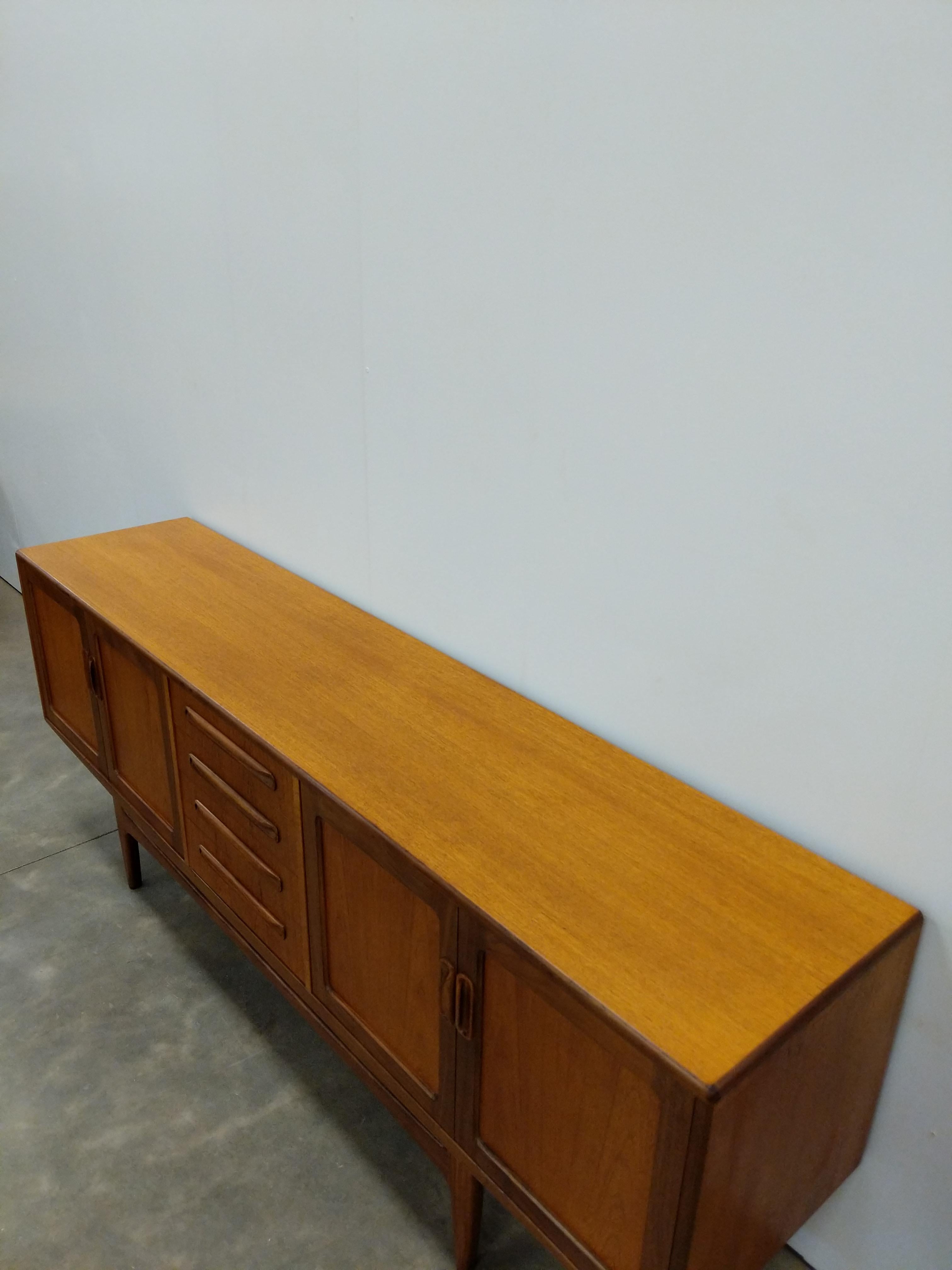 20th Century Vintage Mid Century Modern Teak Credenza by G Plan For Sale