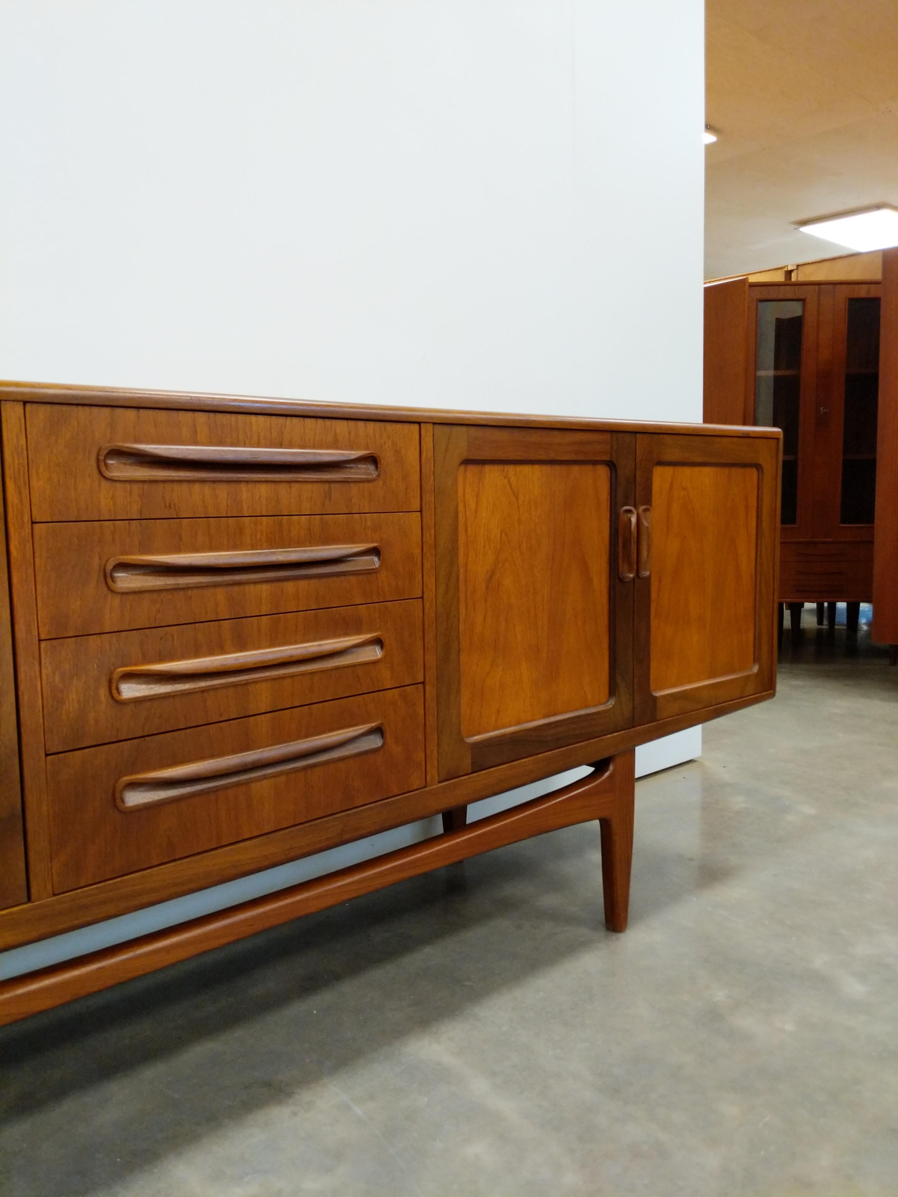 Vintage Mid Century Modern Teak Credenza by G Plan For Sale 1