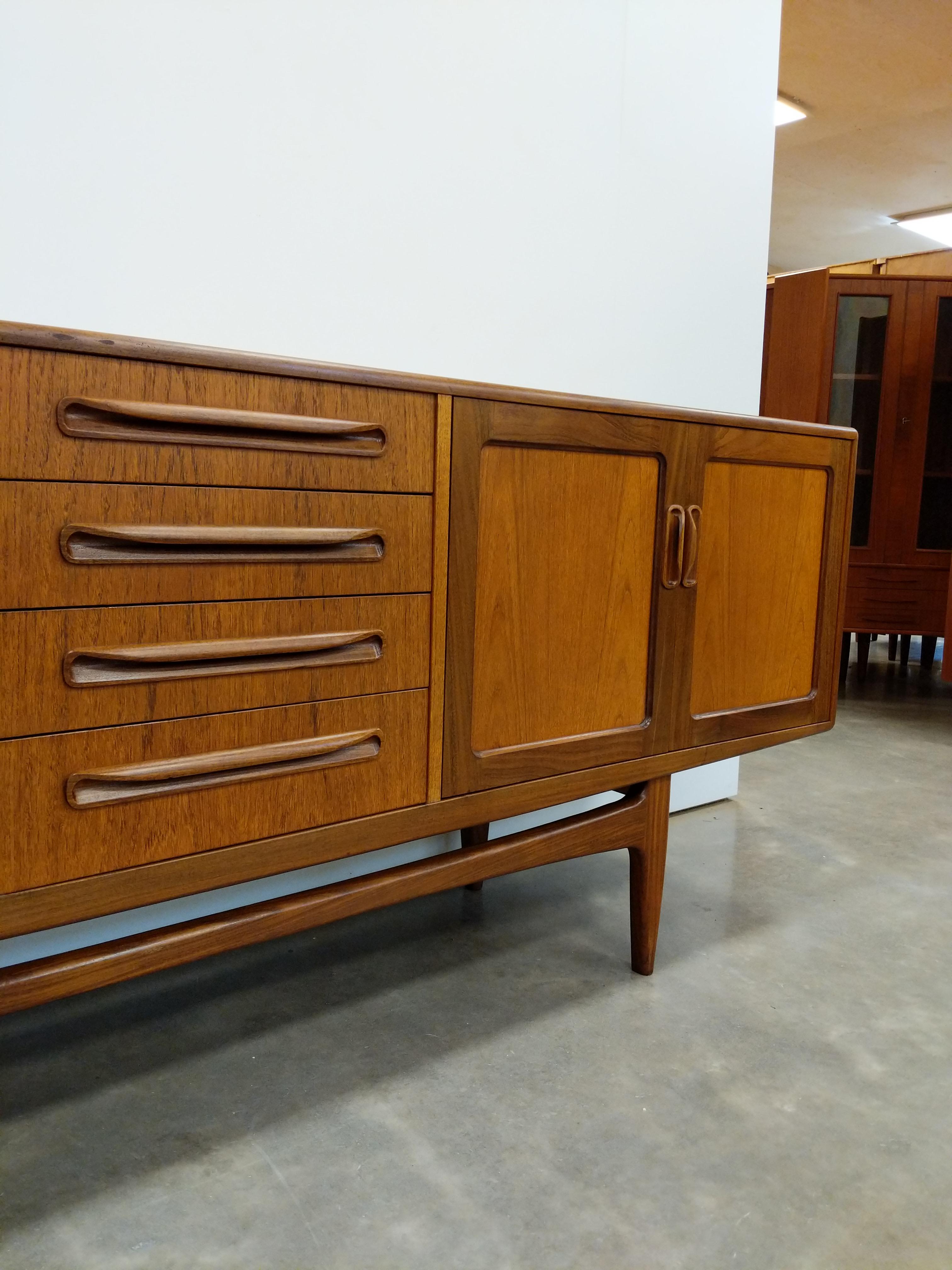 Vintage Mid Century Modern Teak Credenza by G Plan For Sale 2