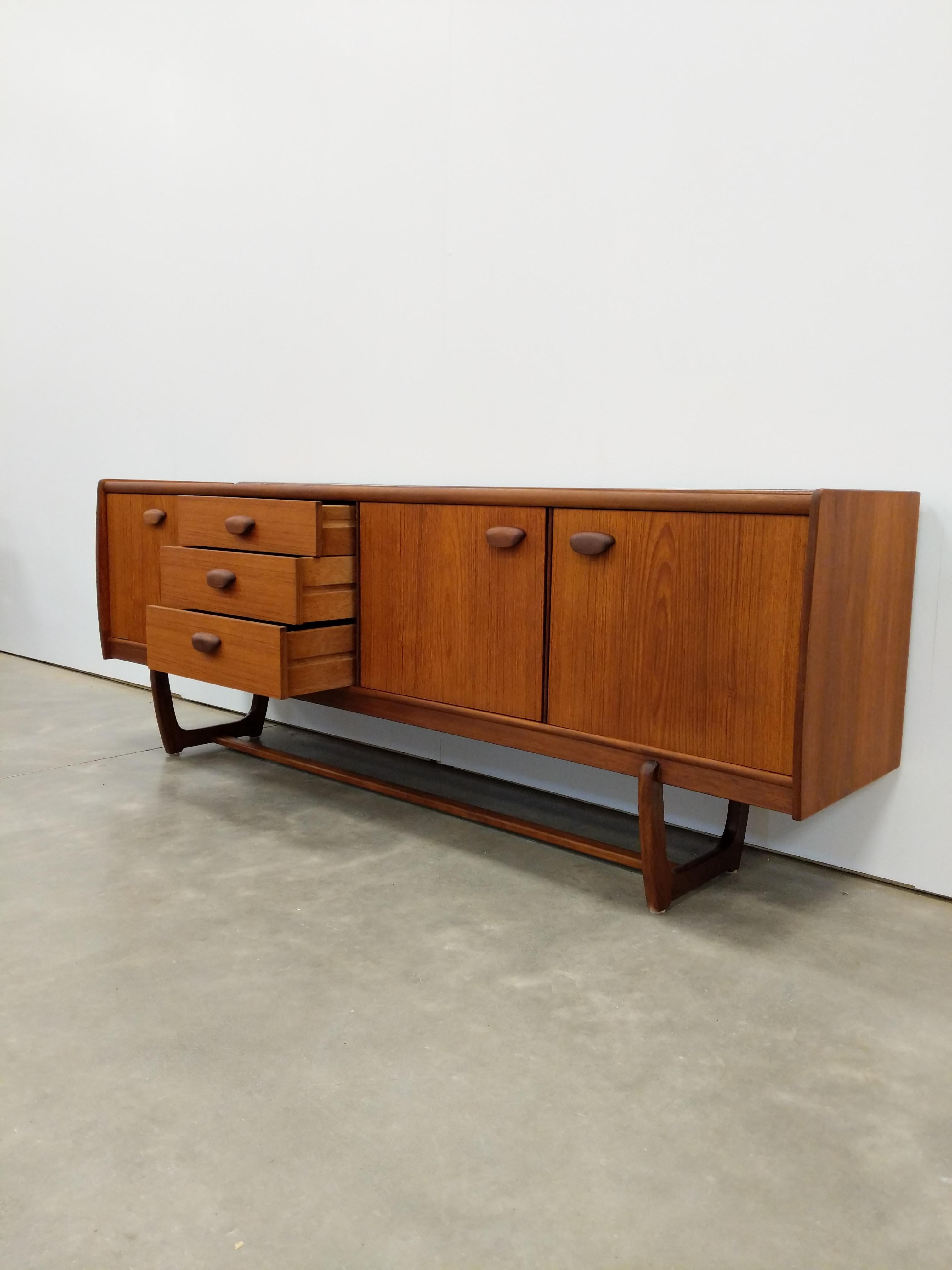 Mid-Century Modern Vintage Mid Century Modern Teak Credenza by Portwood For Sale