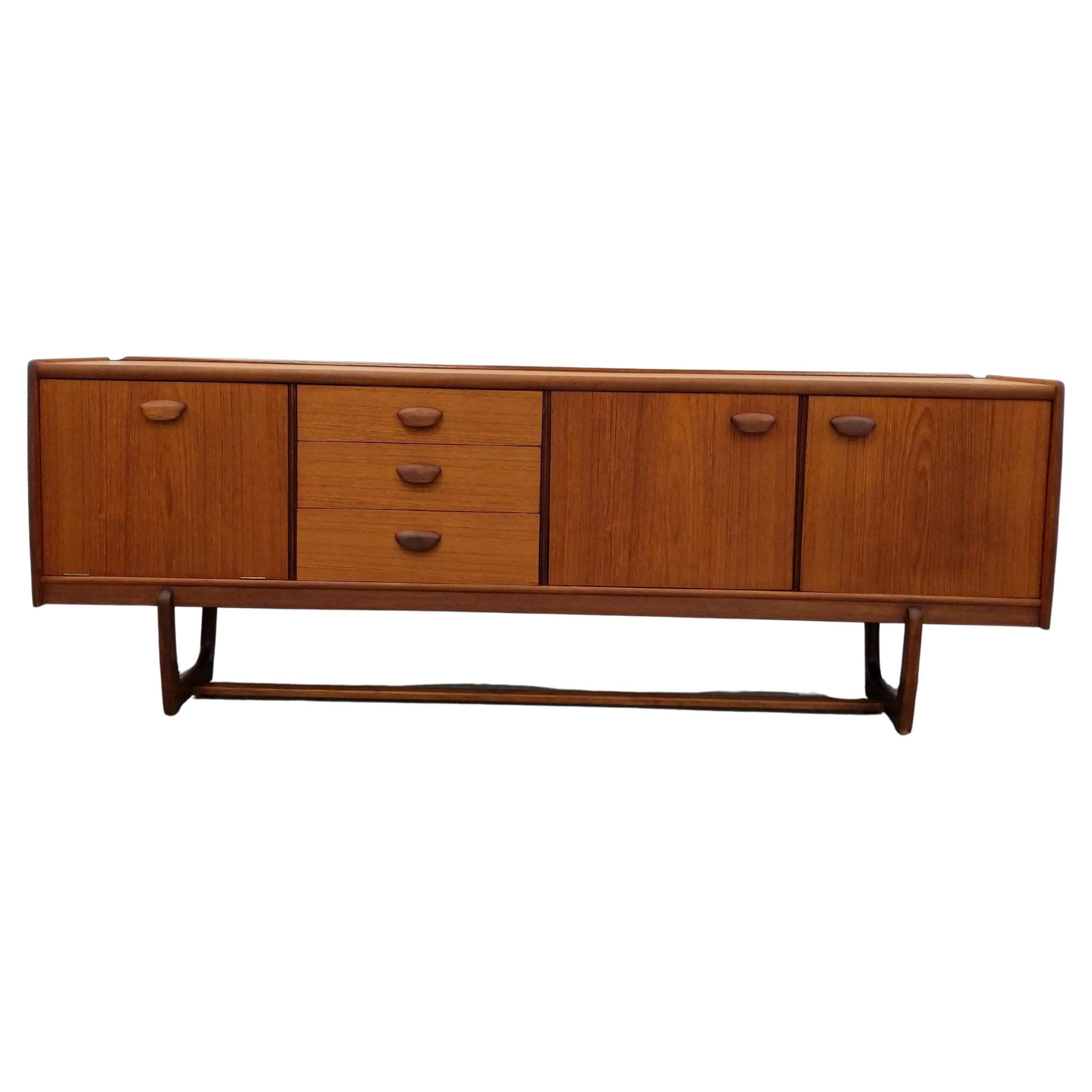 Vintage Mid Century Modern Teak Credenza by Portwood For Sale