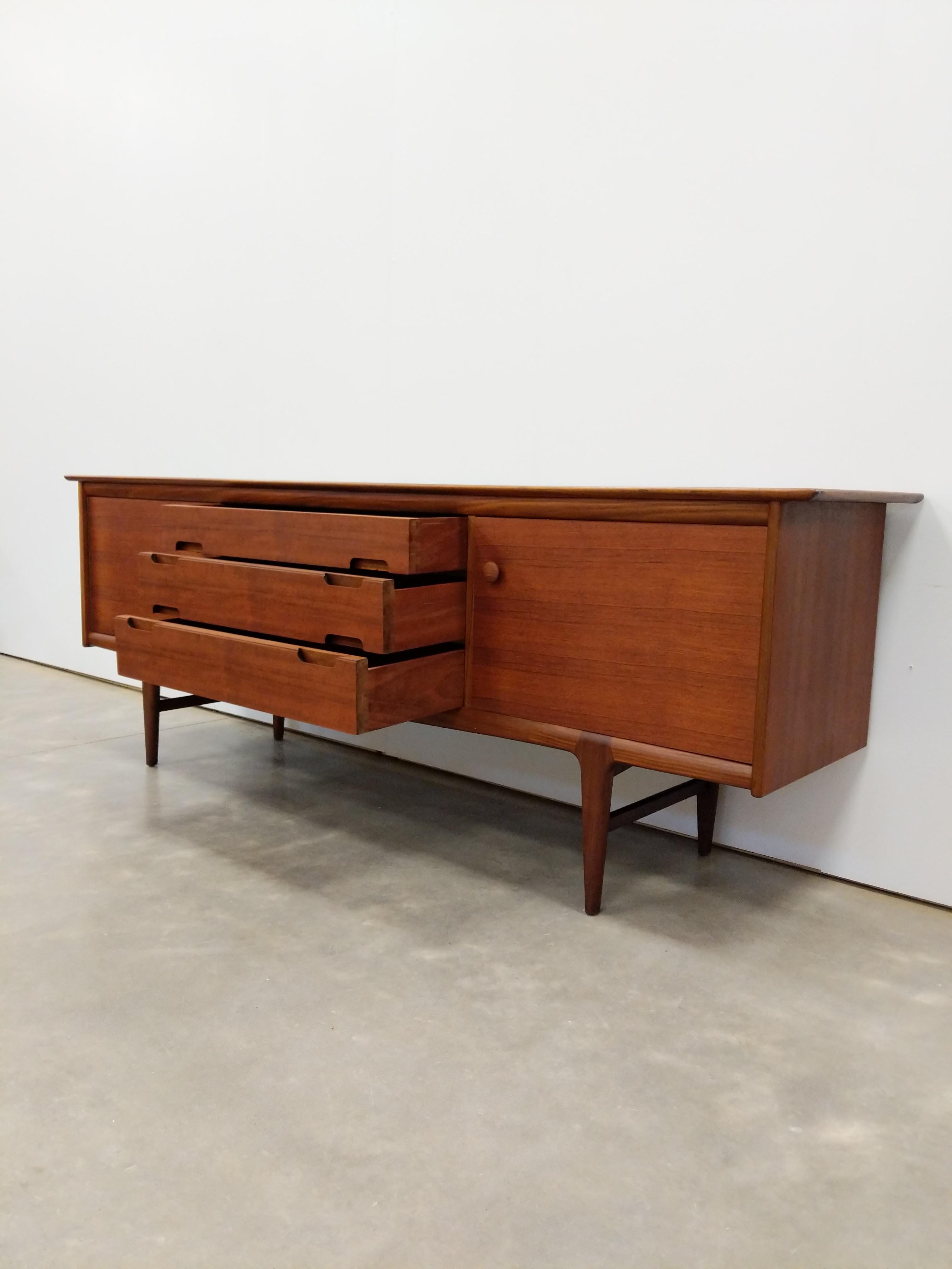 Mid-Century Modern Vintage Mid Century Modern Teak Credenza by Younger For Sale