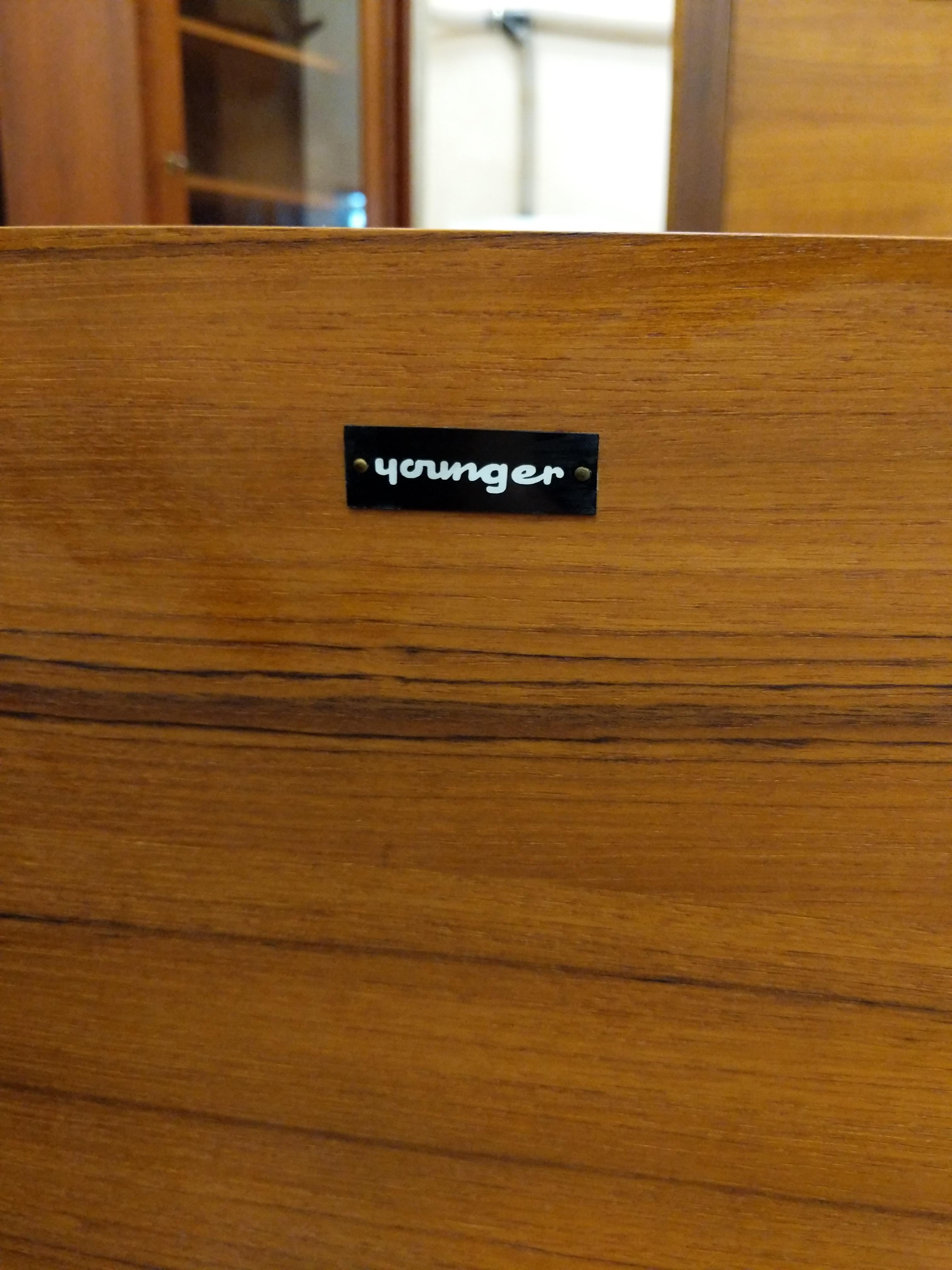 Vintage Mid Century Modern Teak Credenza by Younger For Sale 3