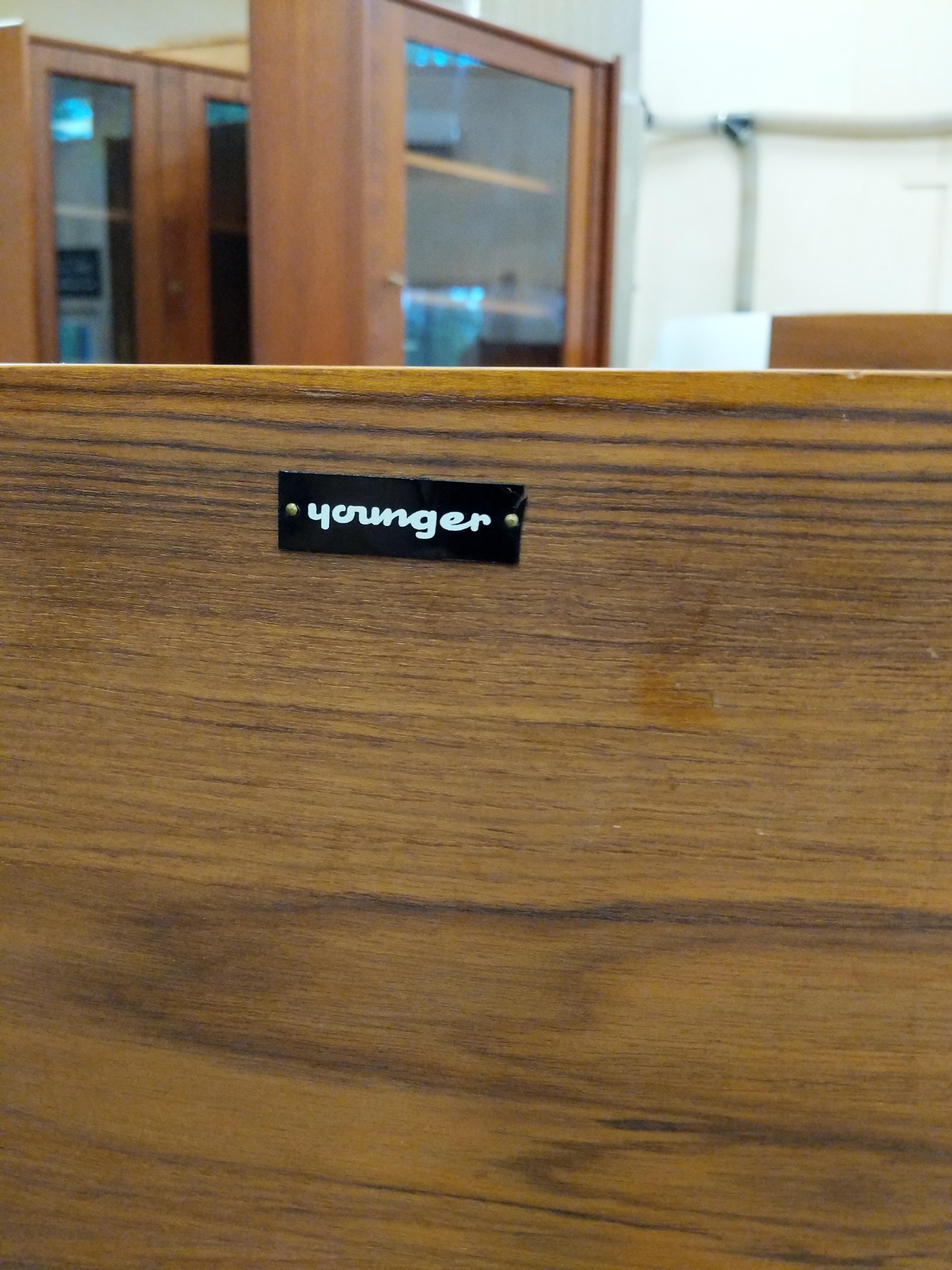 Vintage Mid Century Modern Teak Credenza by Younger For Sale 3