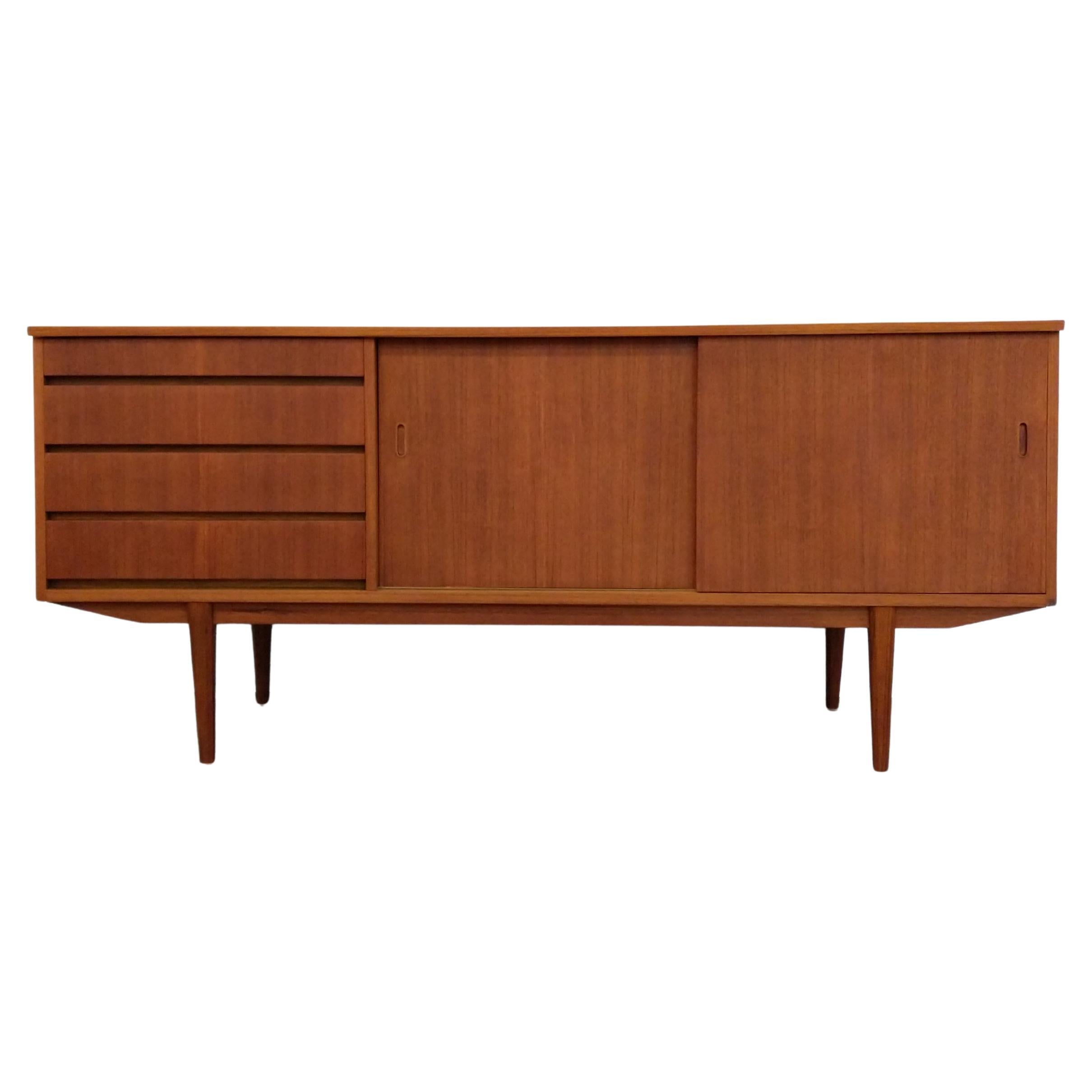 Vintage Mid Century Modern Teak Credenza