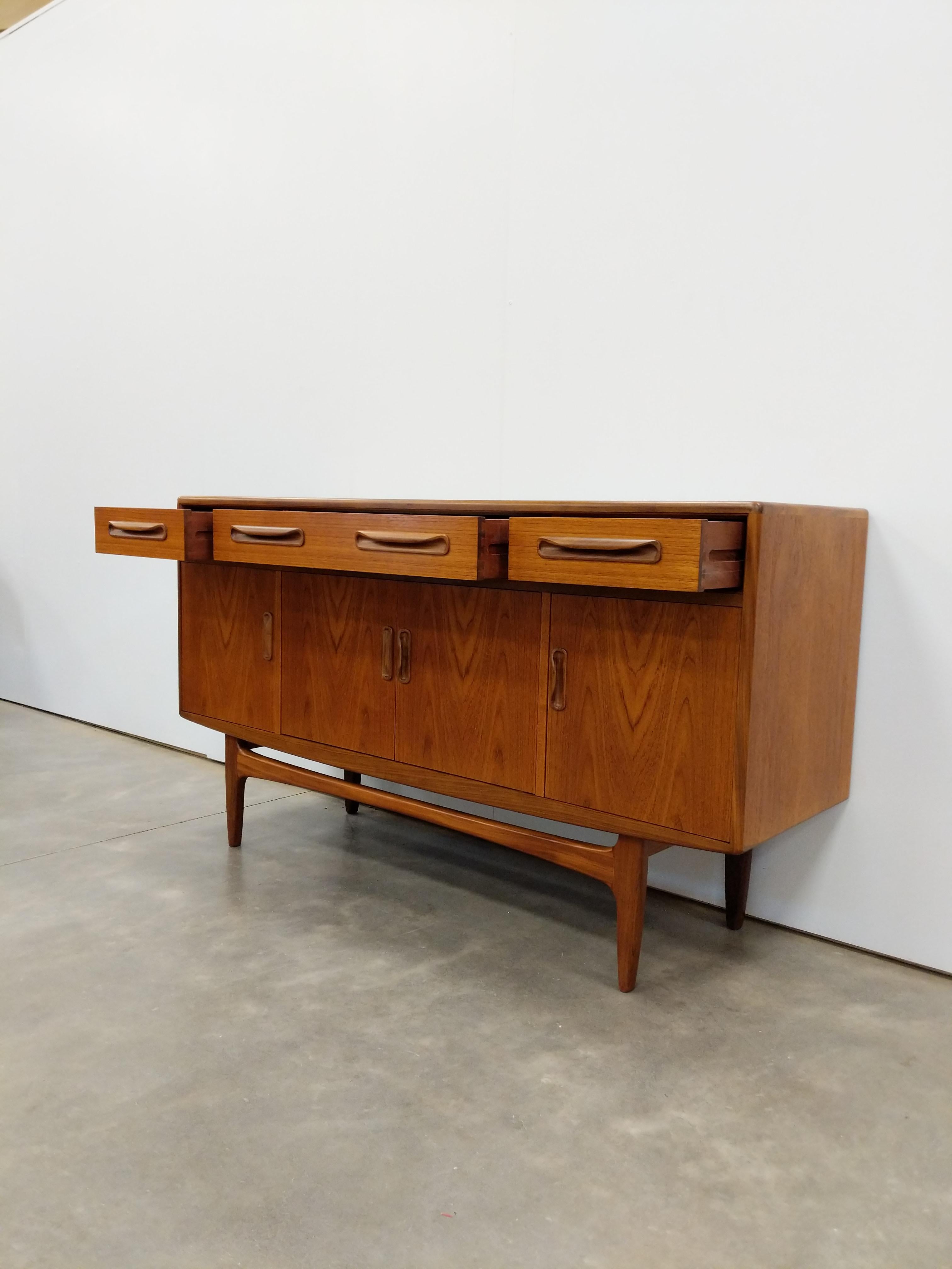 Mid-Century Modern Vintage Mid Century Modern Teak Credenza / Sideboard by G Plan For Sale