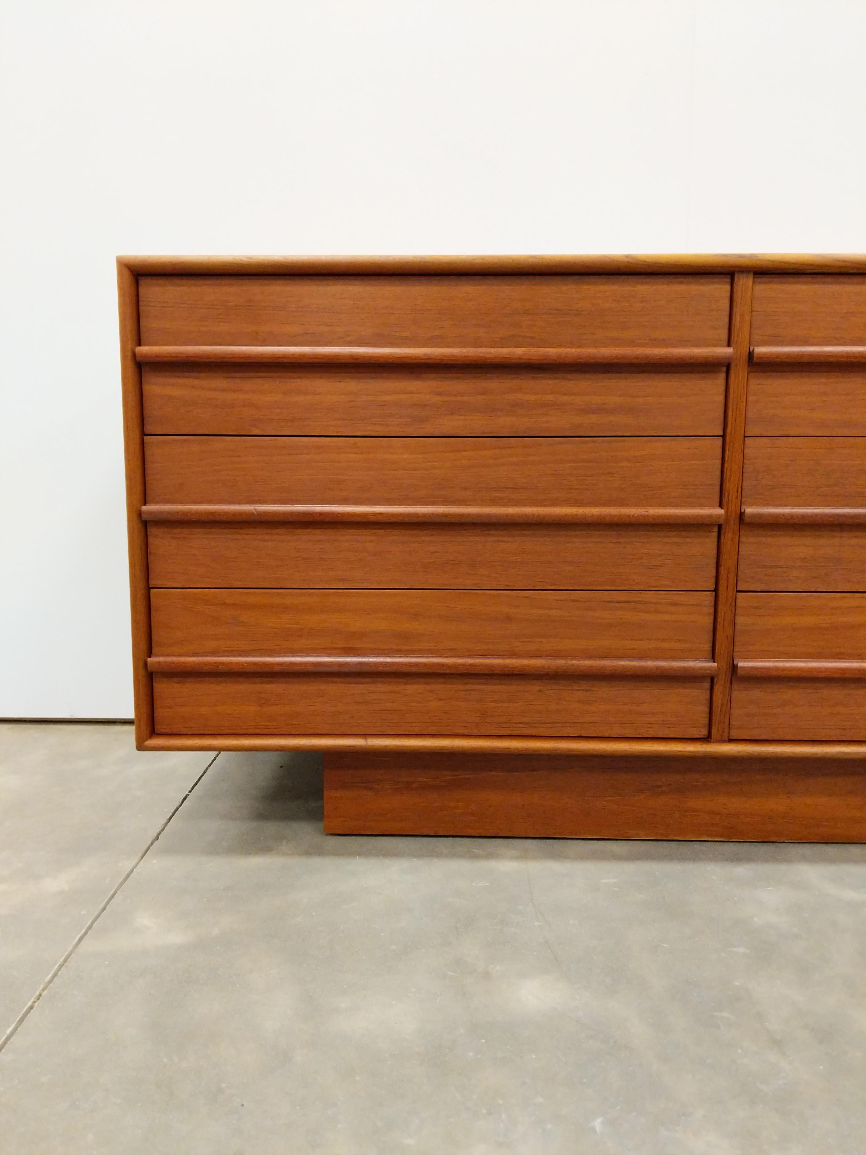 20th Century Vintage Mid Century Modern Teak Dresser by Inter-Continental-Design