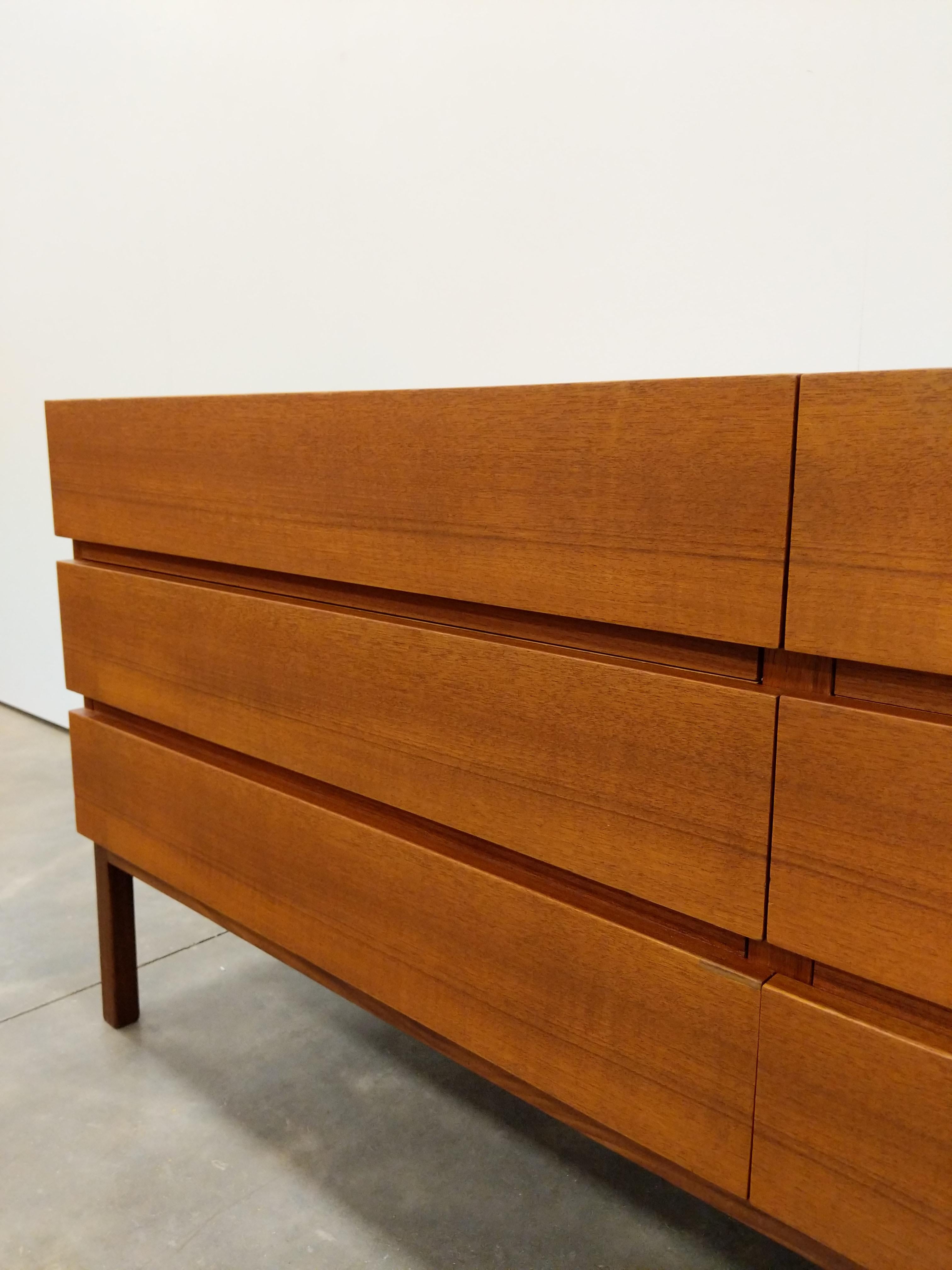 Vintage Mid Century Modern Teak Dresser by REFF 4
