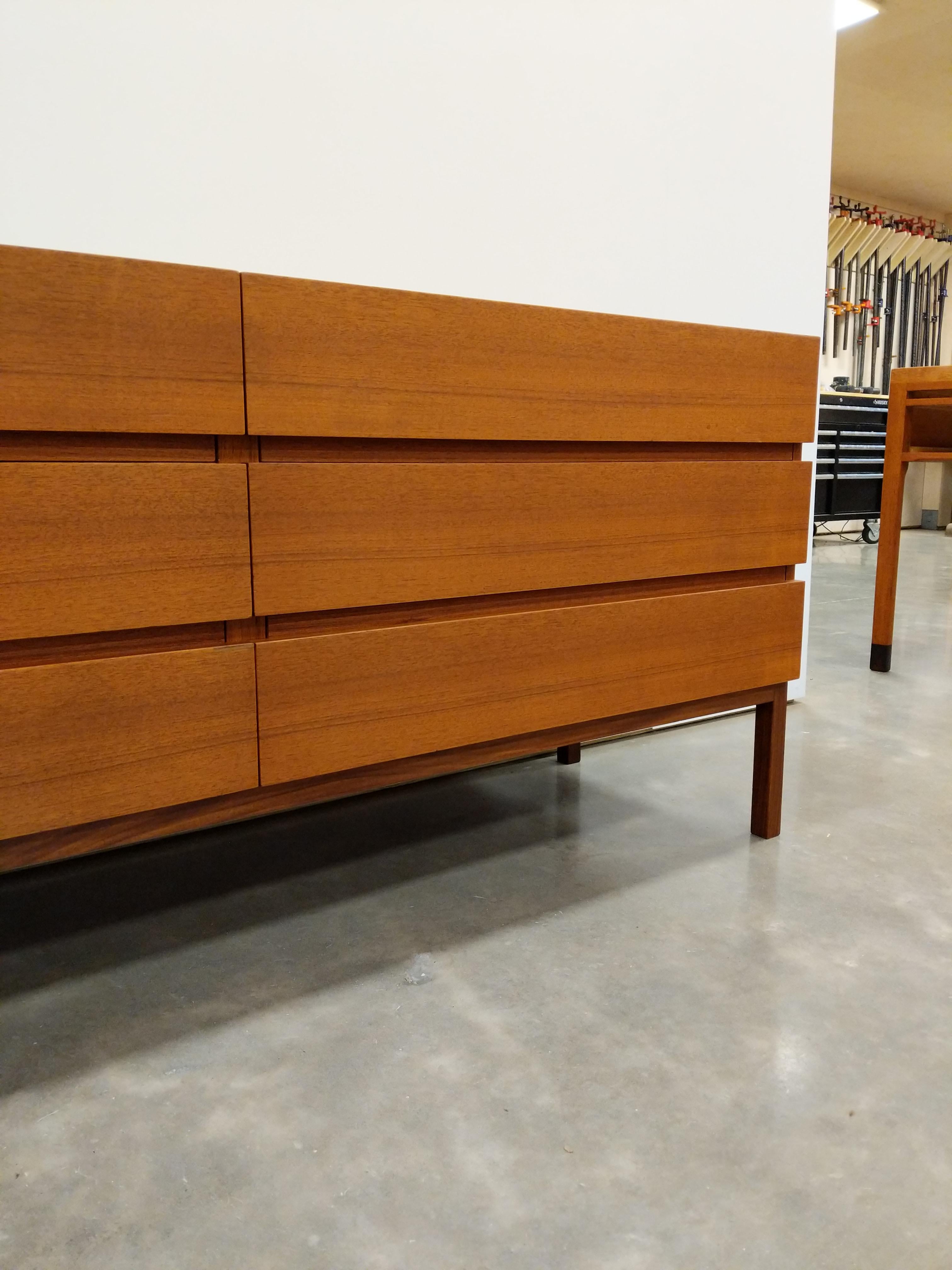 20th Century Vintage Mid Century Modern Teak Dresser by REFF