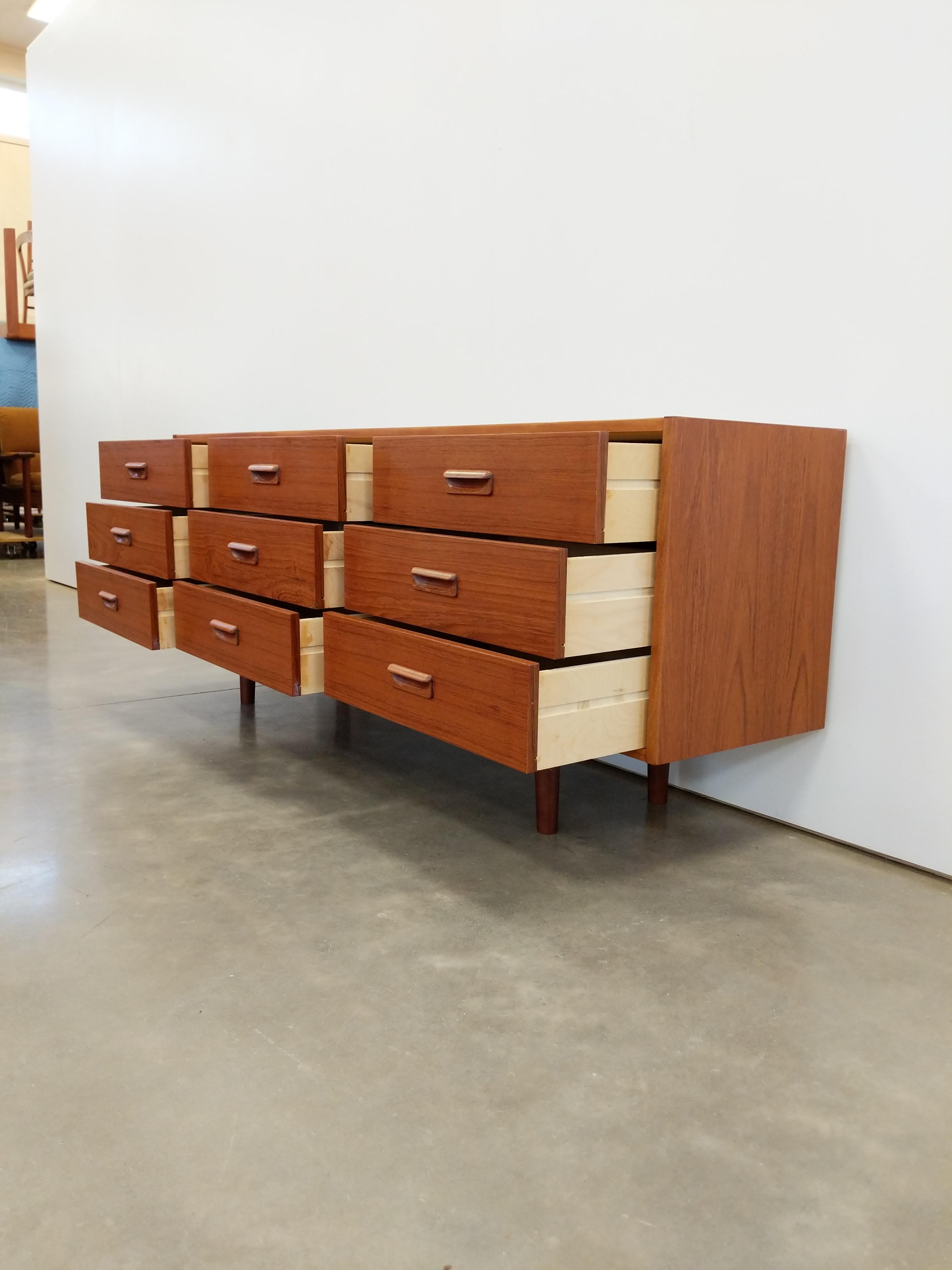 Mid-Century Modern Vintage Mid Century Modern Teak Dresser