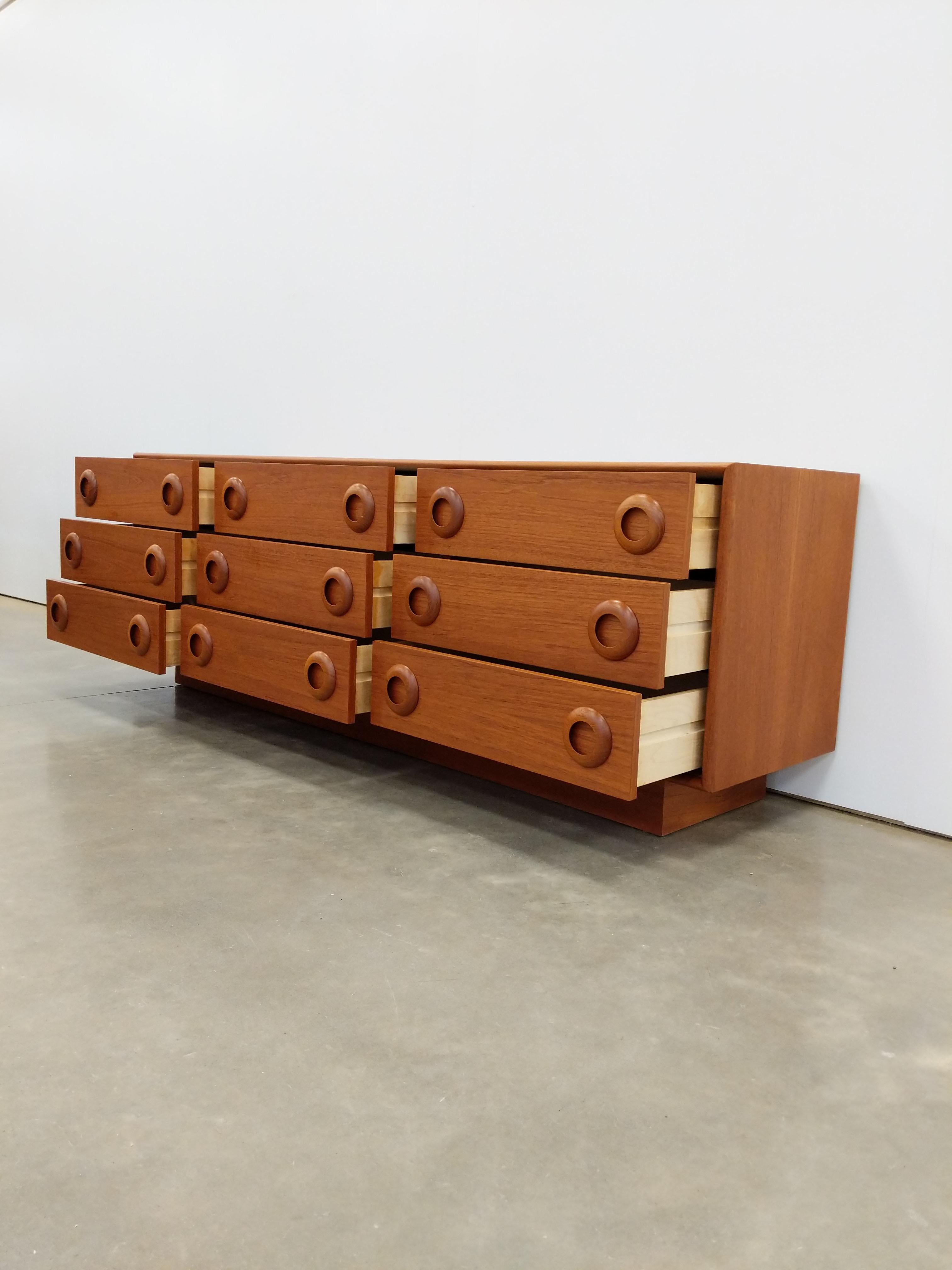 Mid-Century Modern Vintage Mid Century Modern Teak Dresser