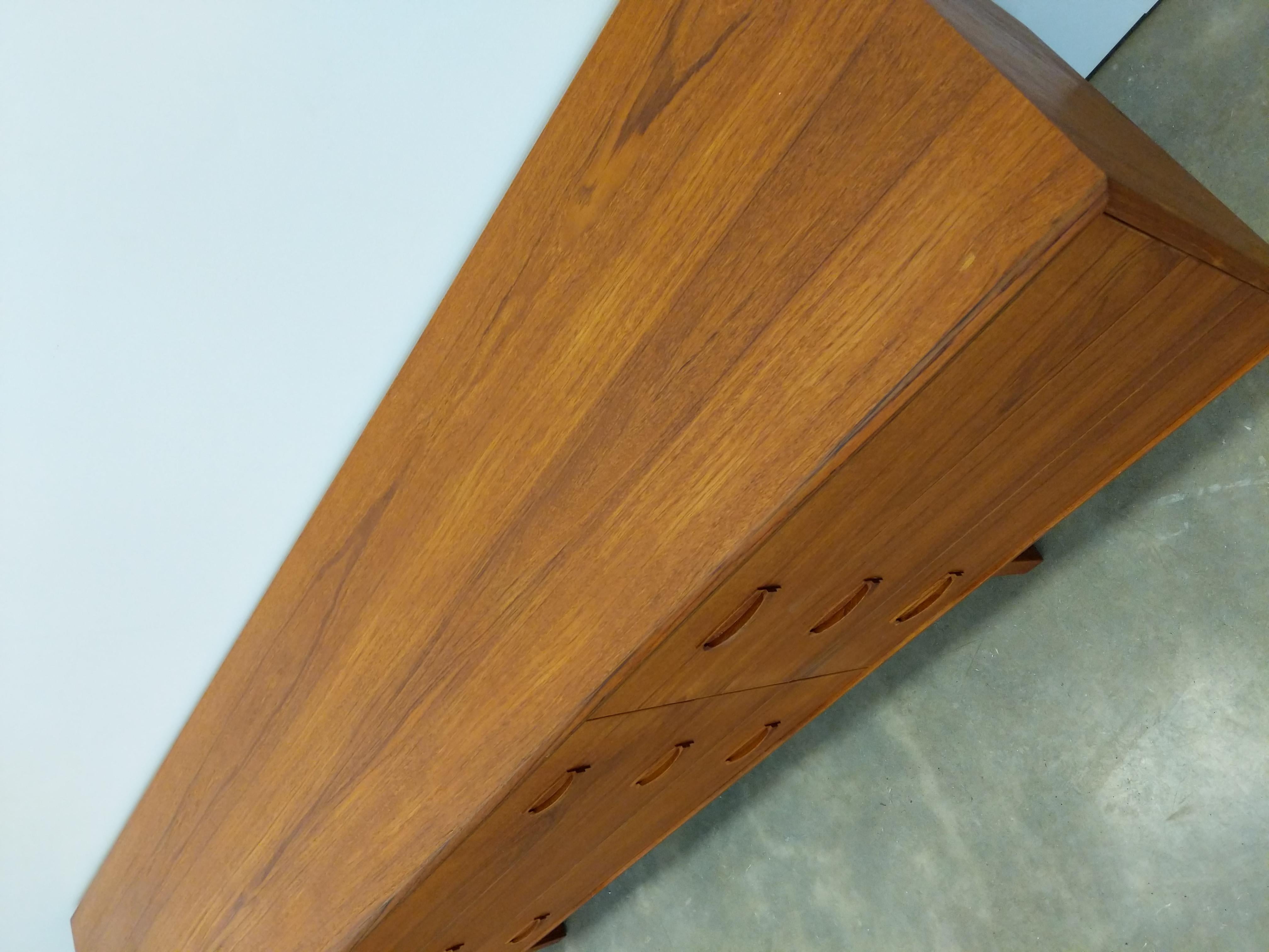 20th Century Vintage Mid Century Modern Teak Dresser