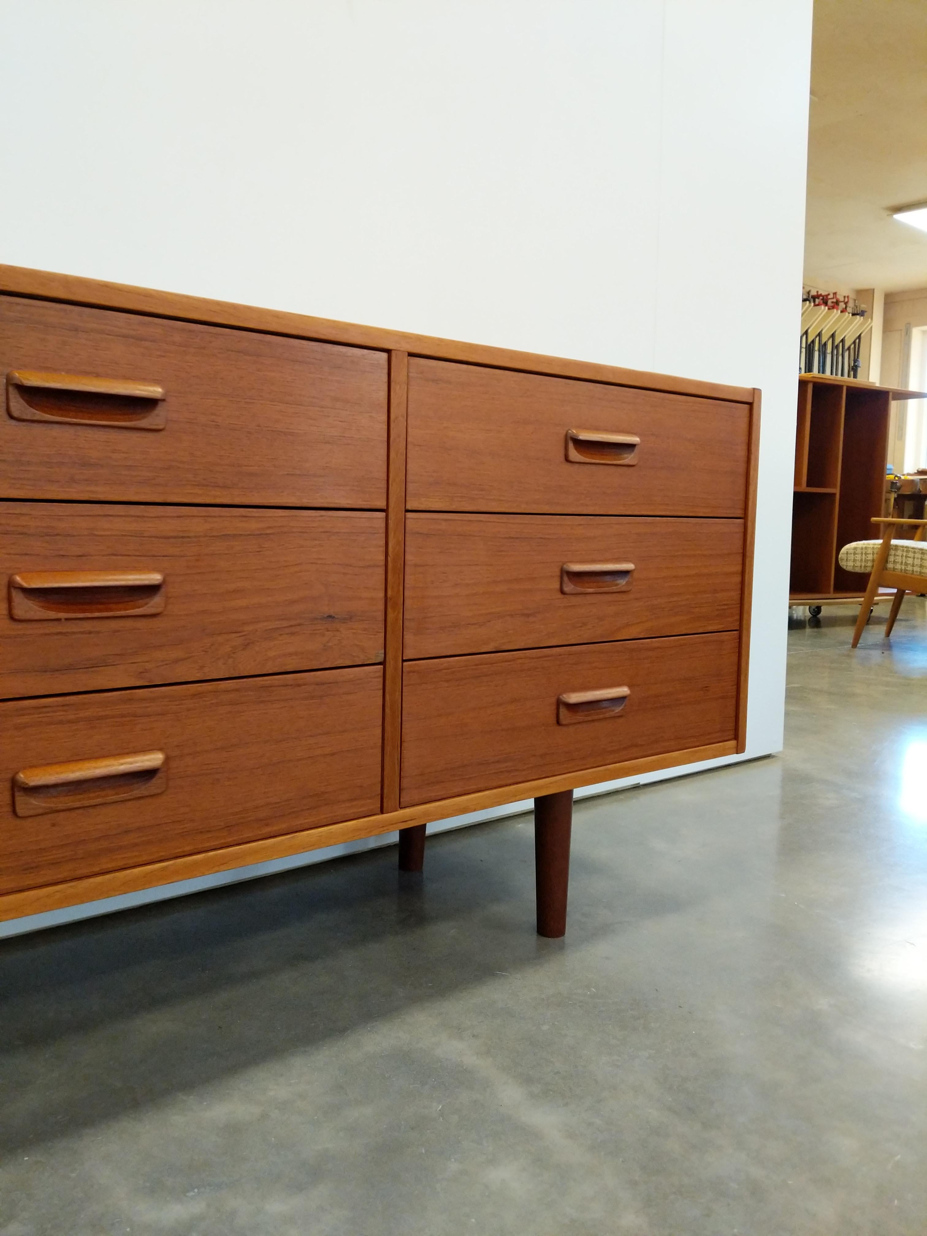 20th Century Vintage Mid Century Modern Teak Dresser