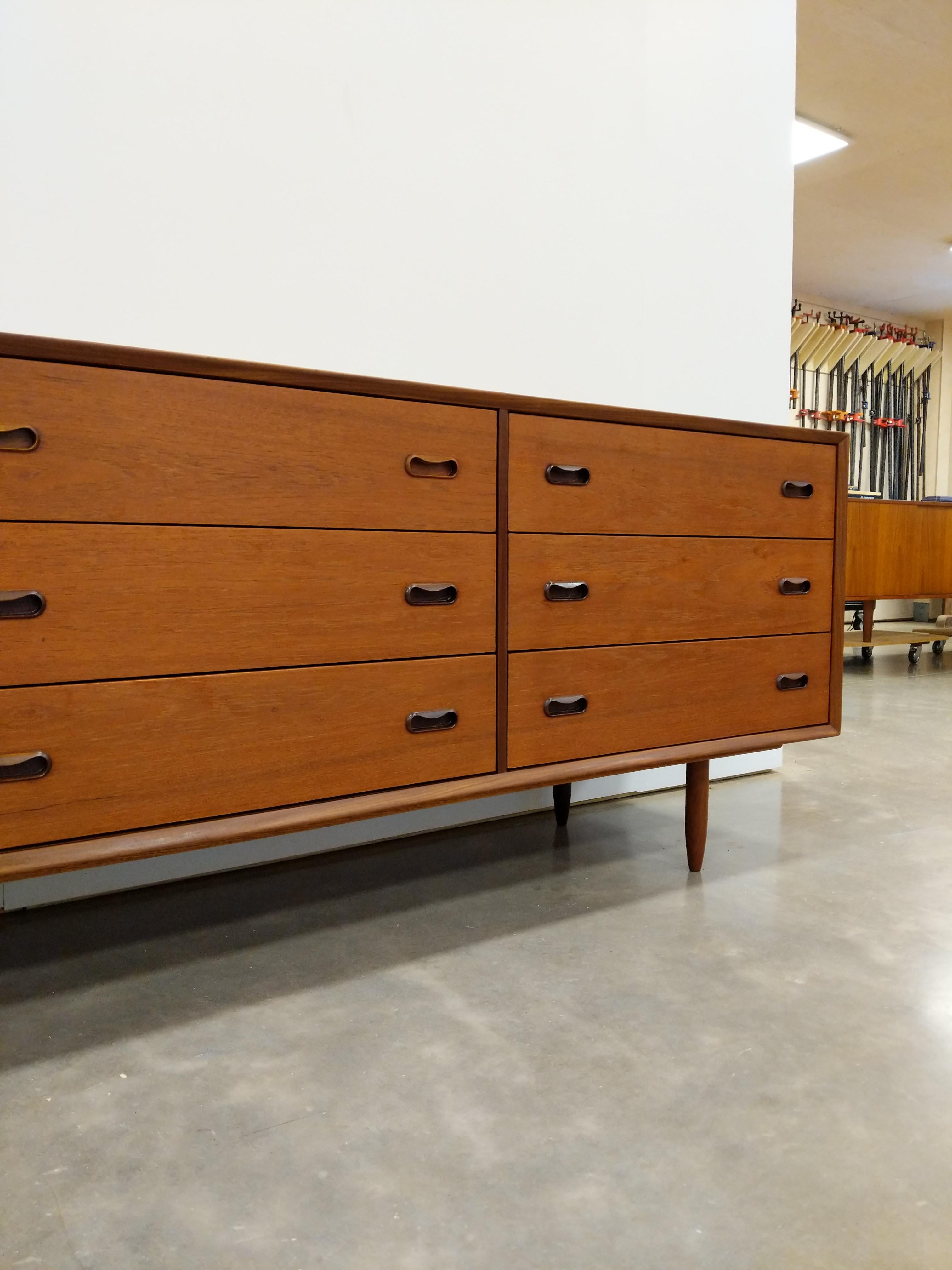 20th Century Vintage Mid Century Modern Teak Dresser