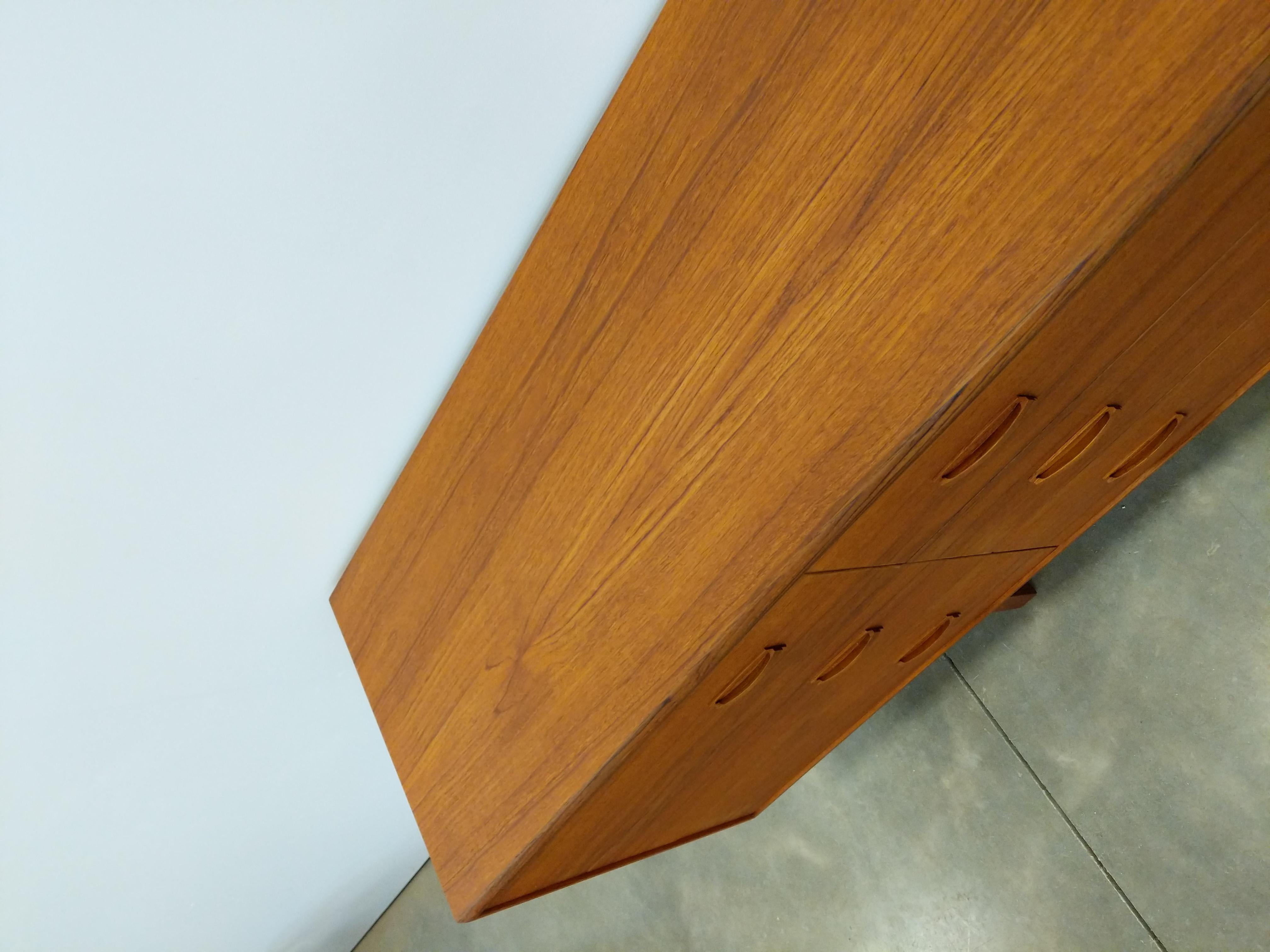 Vintage Mid Century Modern Teak Dresser 1
