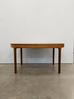 Vintage Mid Century Modern Teak Extendable Dining Table by Nathan