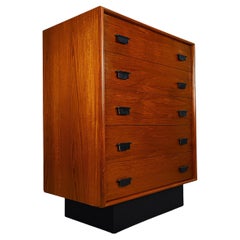 Vintage Mid-Century Modern Teak Highboy Dresser