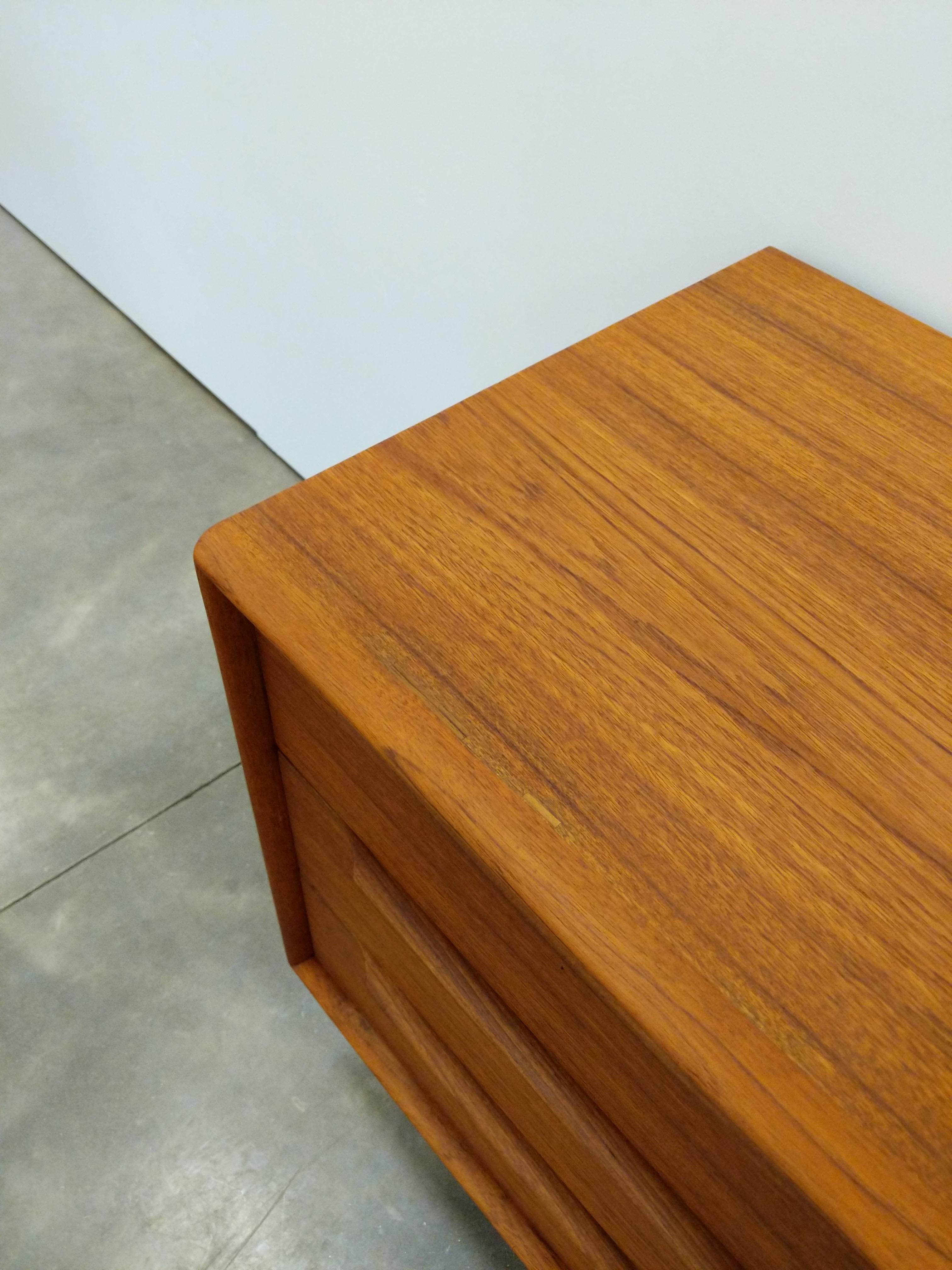 20th Century Vintage Mid Century Modern Teak Low Dresser