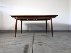 Mid Century Danish Modern Teak & Oak Dining Table by Slagelse, c1960s